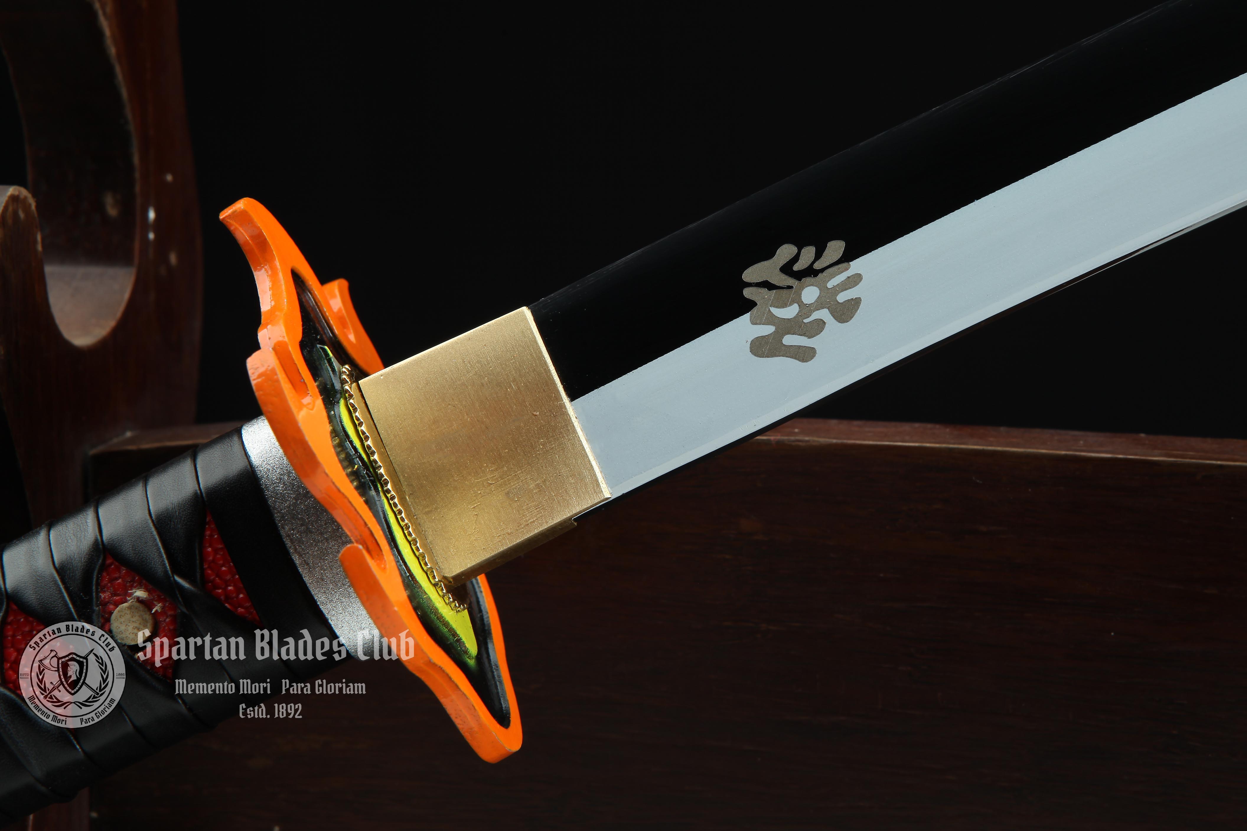 ‎Kamado Tanjiro Sword II - Demon Slayer - Handmade Real Sword - Sharp - 1045 Carbon steel - Full tang and Battle ready - Japanese Anime Cosplay - SBC - Spartan Blades Club - 陳氏劍莊1892