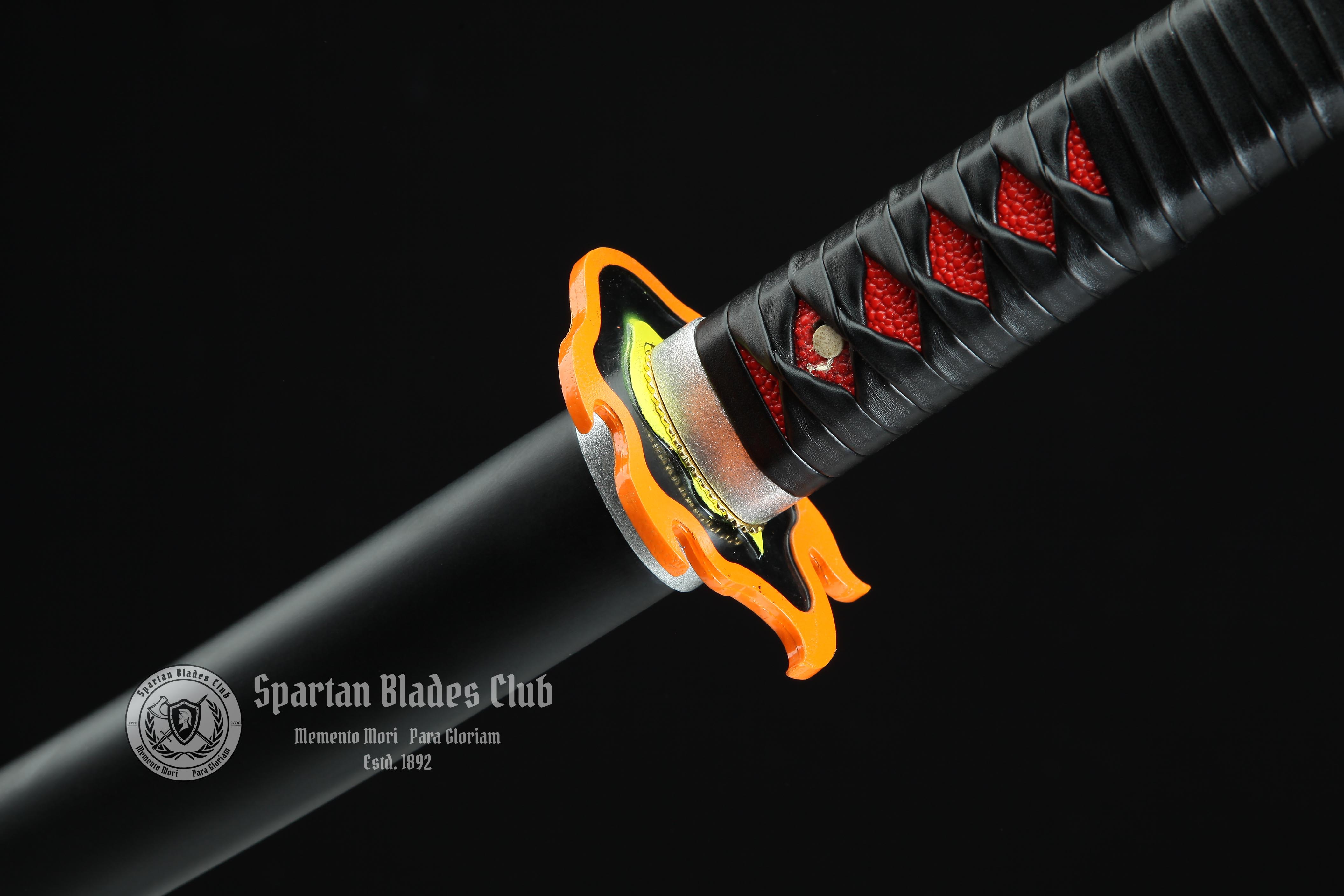 ‎Kamado Tanjiro Sword II - Demon Slayer - Handmade Real Sword - Sharp - 1045 Carbon steel - Full tang and Battle ready - Japanese Anime Cosplay - SBC - Spartan Blades Club - 陳氏劍莊1892
