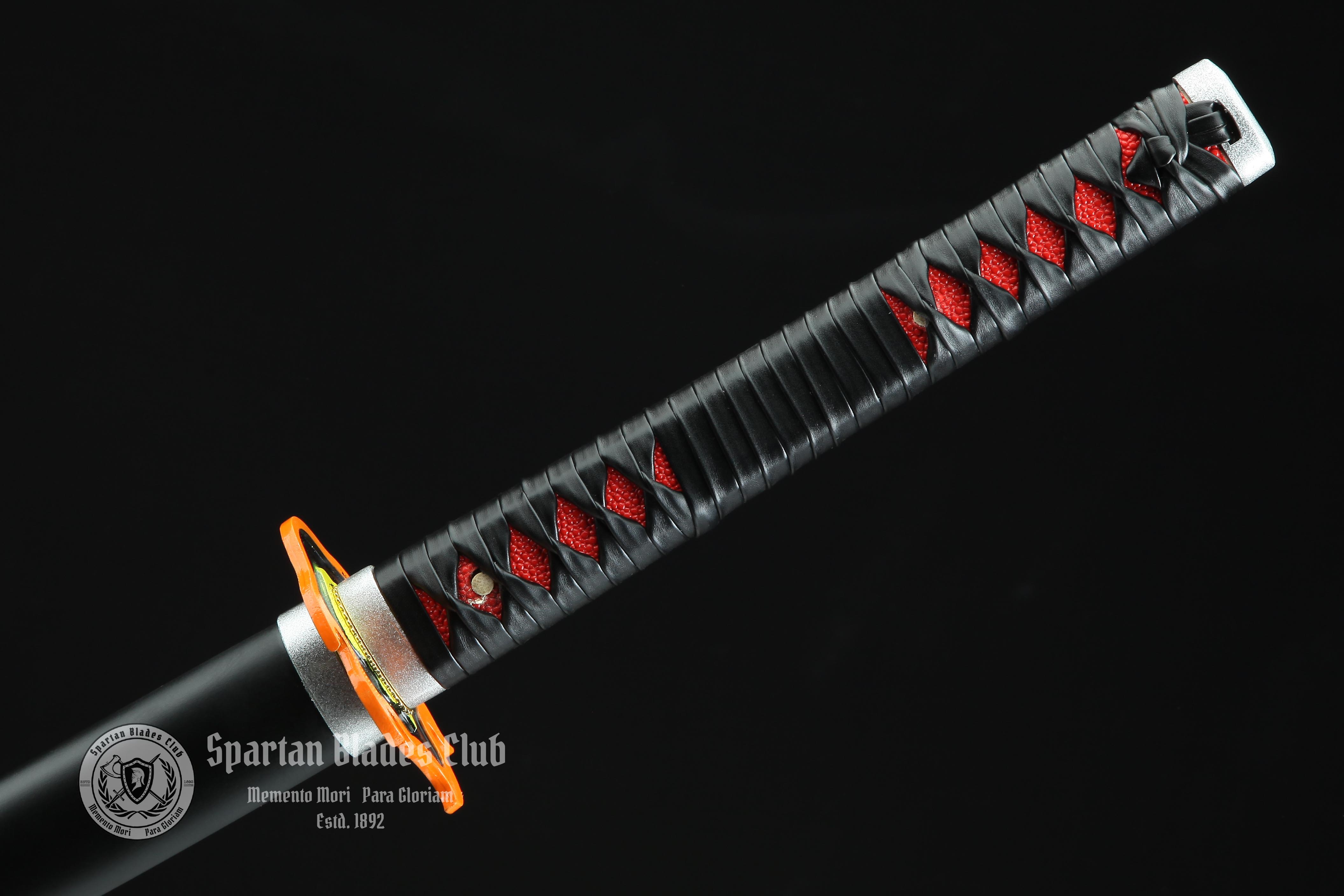 ‎Kamado Tanjiro Sword II - Demon Slayer - Handmade Real Sword - Sharp - 1045 Carbon steel - Full tang and Battle ready - Japanese Anime Cosplay - SBC - Spartan Blades Club - 陳氏劍莊1892