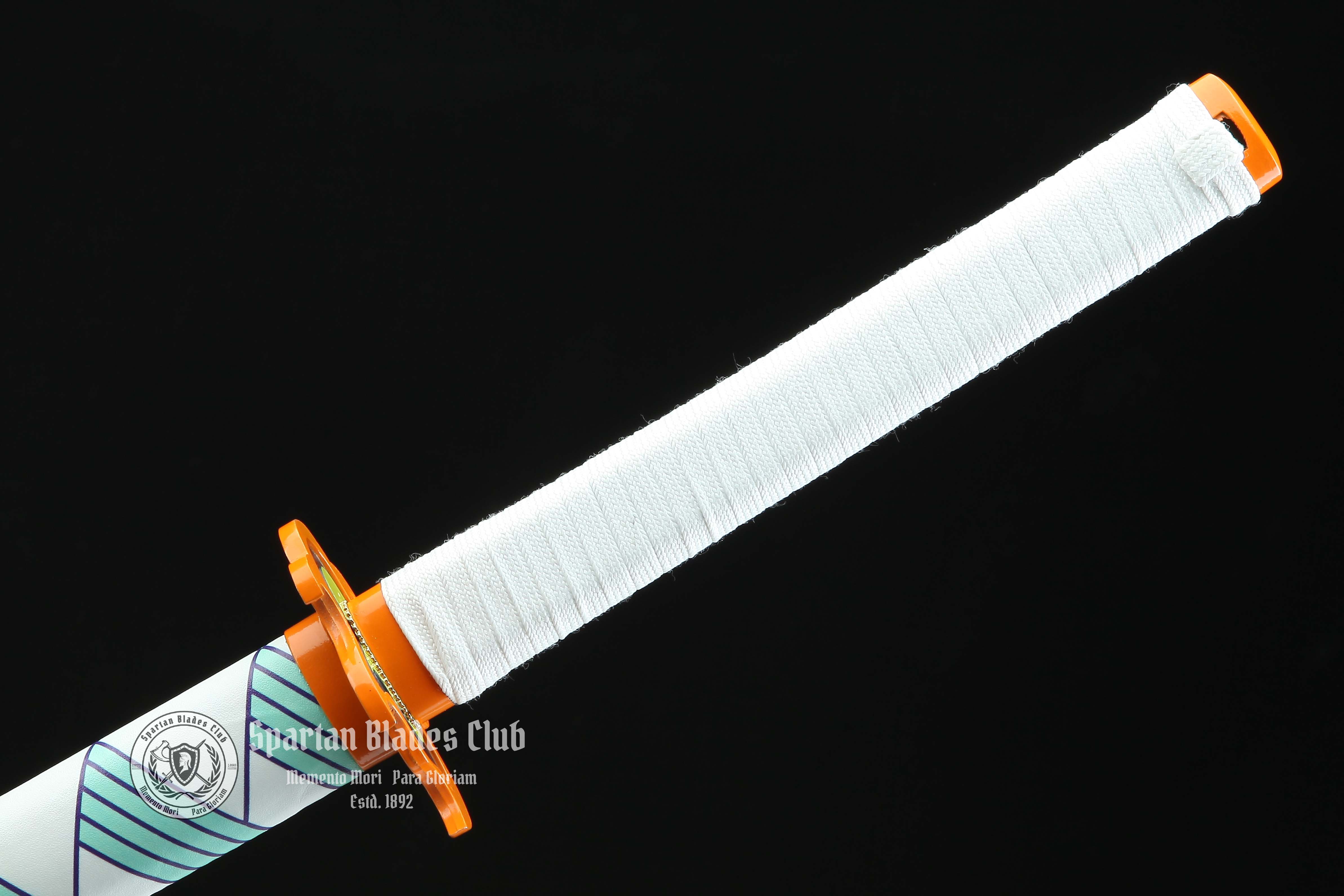 Rengoku Kyoujurou Sword - Leather Saya- Demon Slayer - Handmade Real Sword - Sharp - 1045 Carbon steel - Full tang and Battle ready - Japanese Anime Cosplay - SBC - Spartan Blades Club - 陳氏劍莊1892