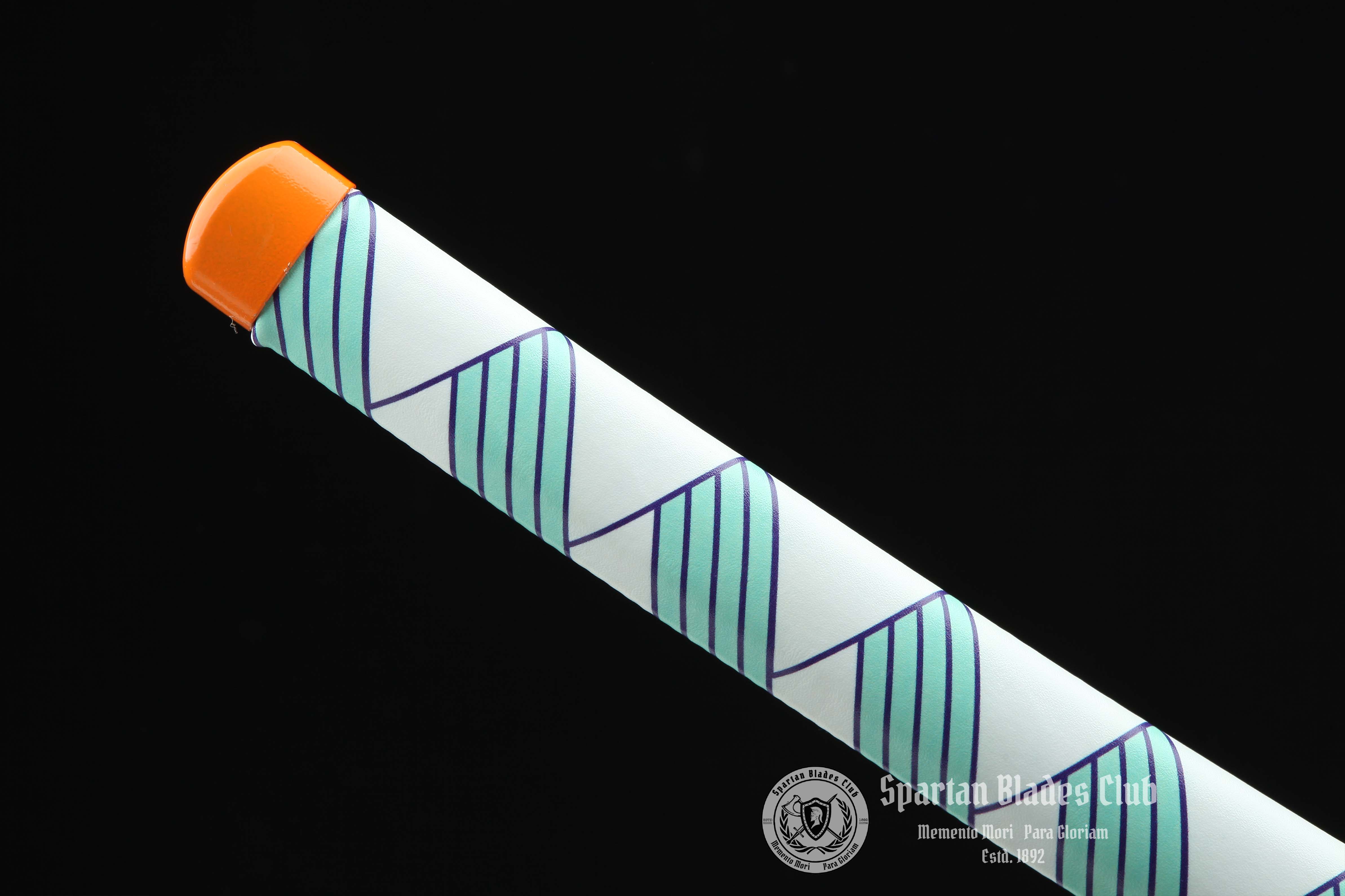 Rengoku Kyoujurou Sword - Leather Saya- Demon Slayer - Handmade Real Sword - Sharp - 1045 Carbon steel - Full tang and Battle ready - Japanese Anime Cosplay - SBC - Spartan Blades Club - 陳氏劍莊1892