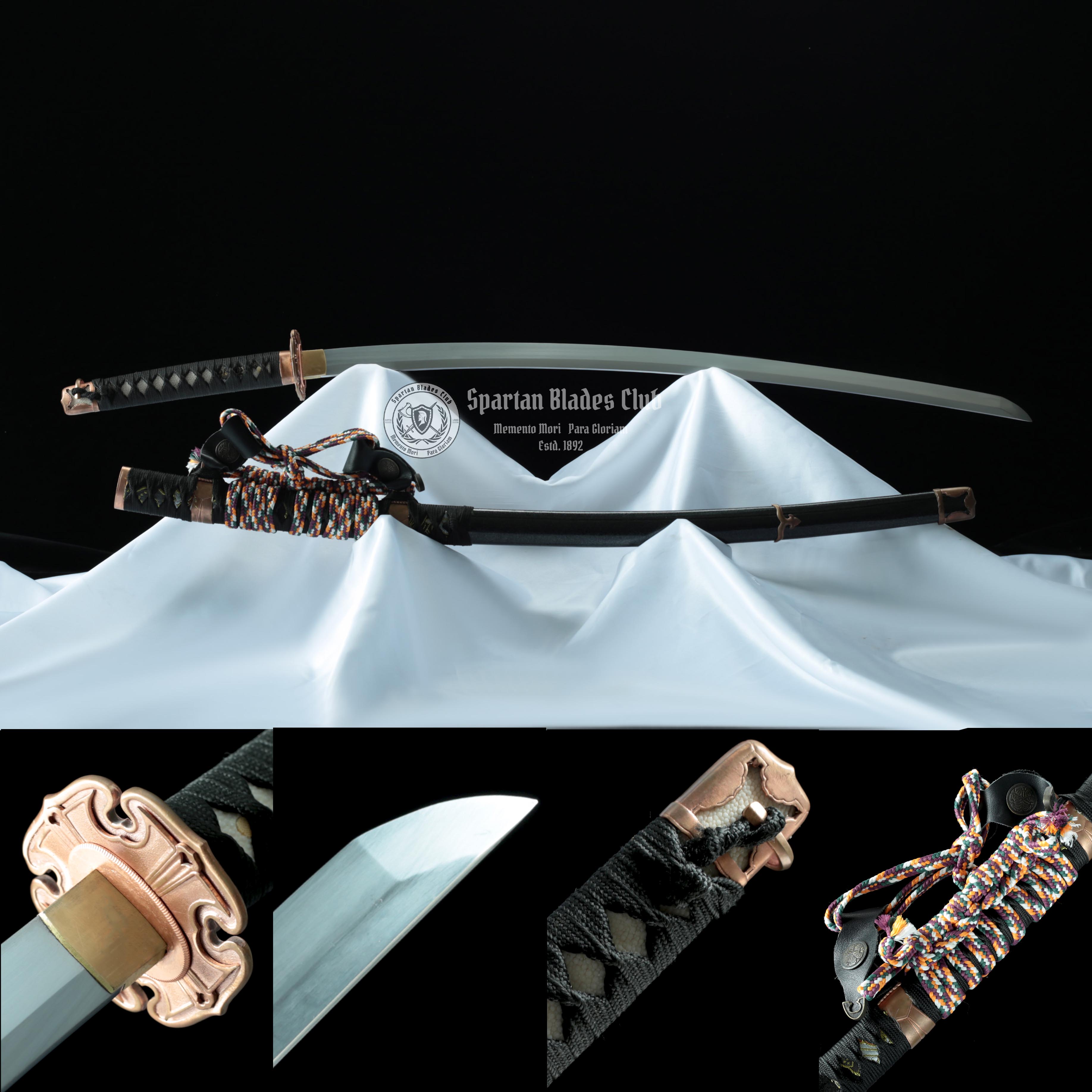 *TK23* Chiau no Ha(千秋之刃) Tachi Sword - Spring Steel(65 Mn) - Full Tang - Exquisite Copper Mountings -Handcrafted - Battle Ready - S.B.C - Spartan Blades Club - 陳氏劍莊1892
