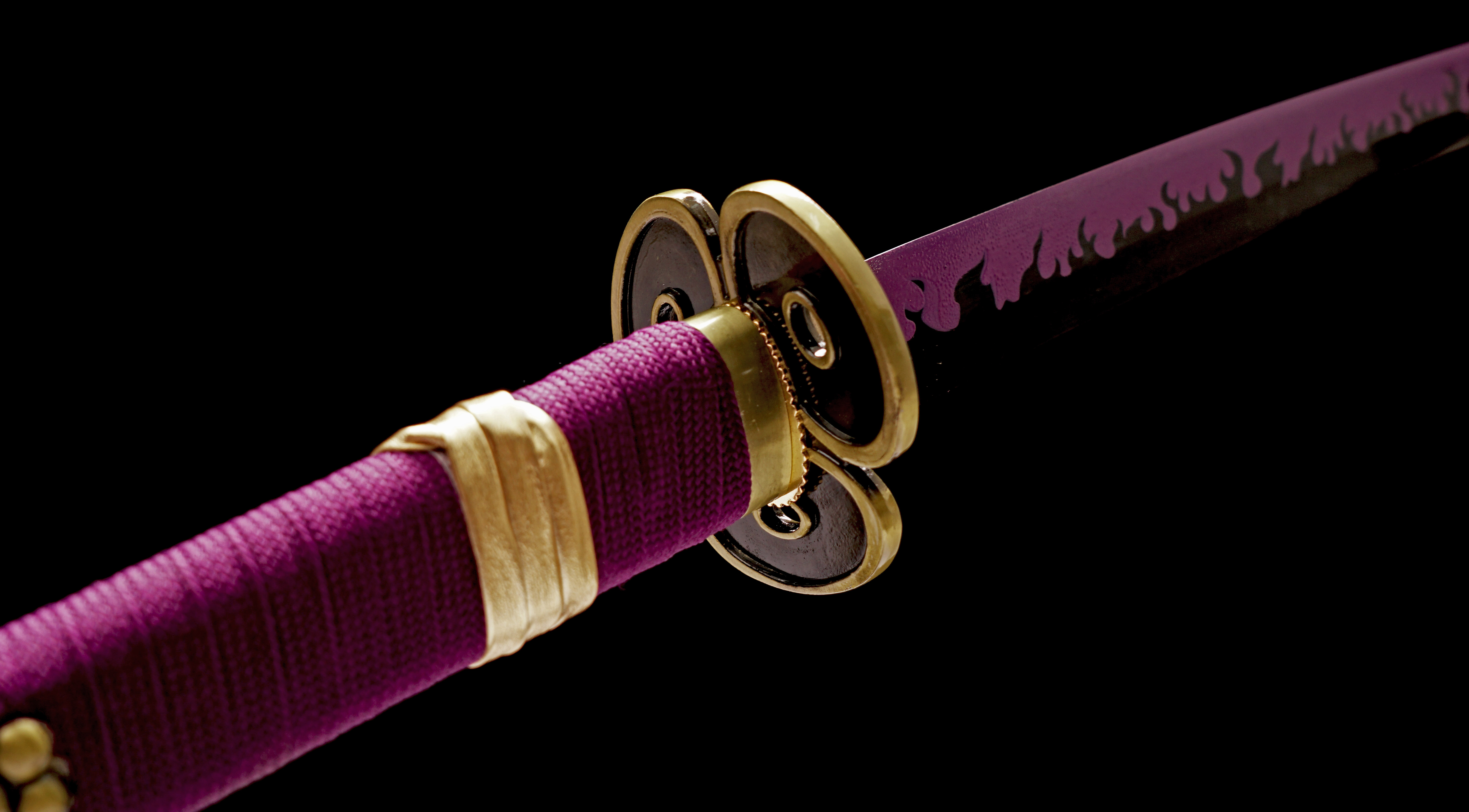 TK40 Purple ENMA Katana - ONE PIECE - Handmade Real Sword - Sharp - 1045 Carbon steel - Full tang and Battle ready - Japanese Anime Cosplay - SBC - Spartan Blades Club - 陳氏劍莊1892