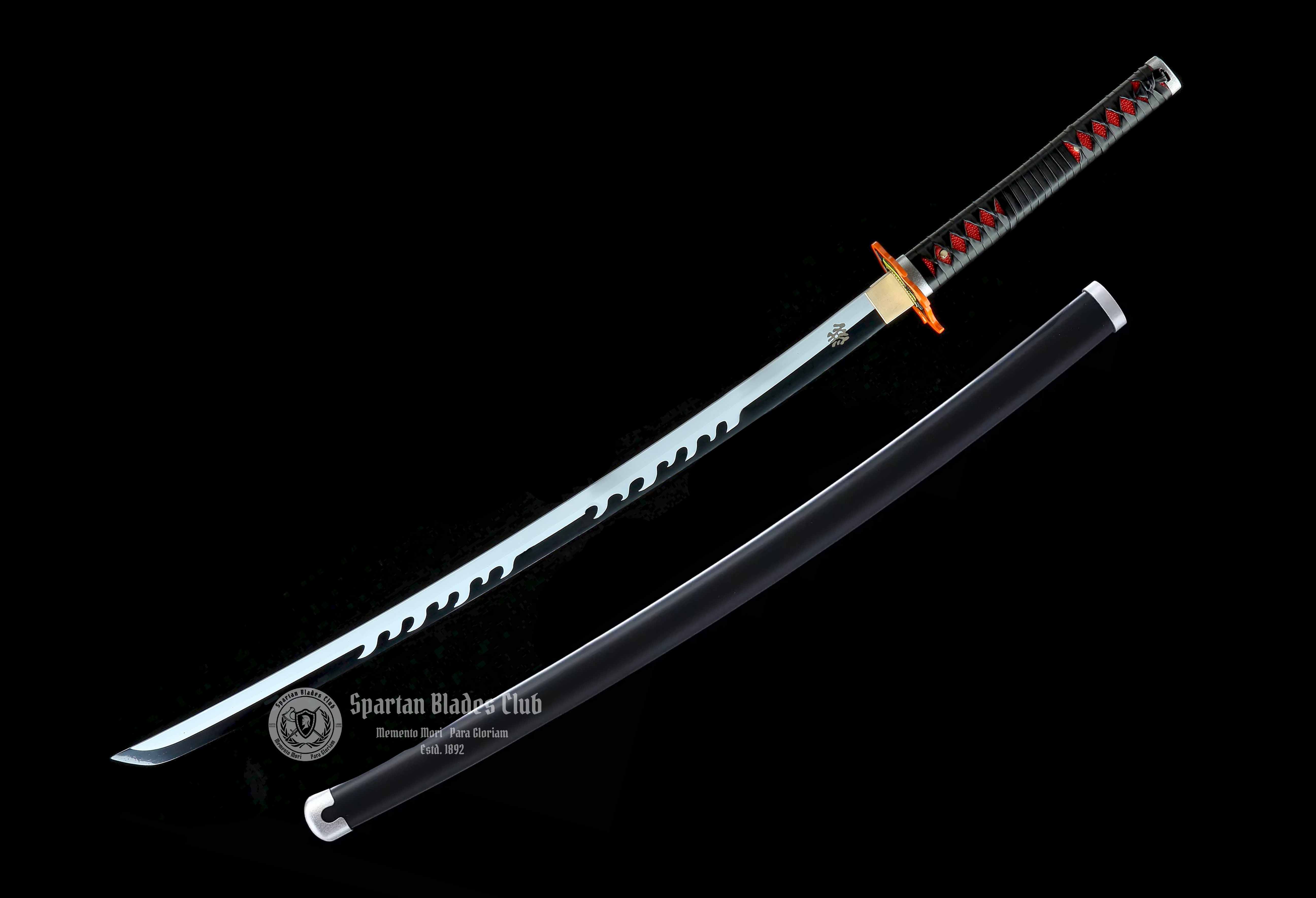 ‎Kamado Tanjiro Sword II - Demon Slayer - Handmade Real Sword - Sharp - 1045 Carbon steel - Full tang and Battle ready - Japanese Anime Cosplay - SBC - Spartan Blades Club - 陳氏劍莊1892