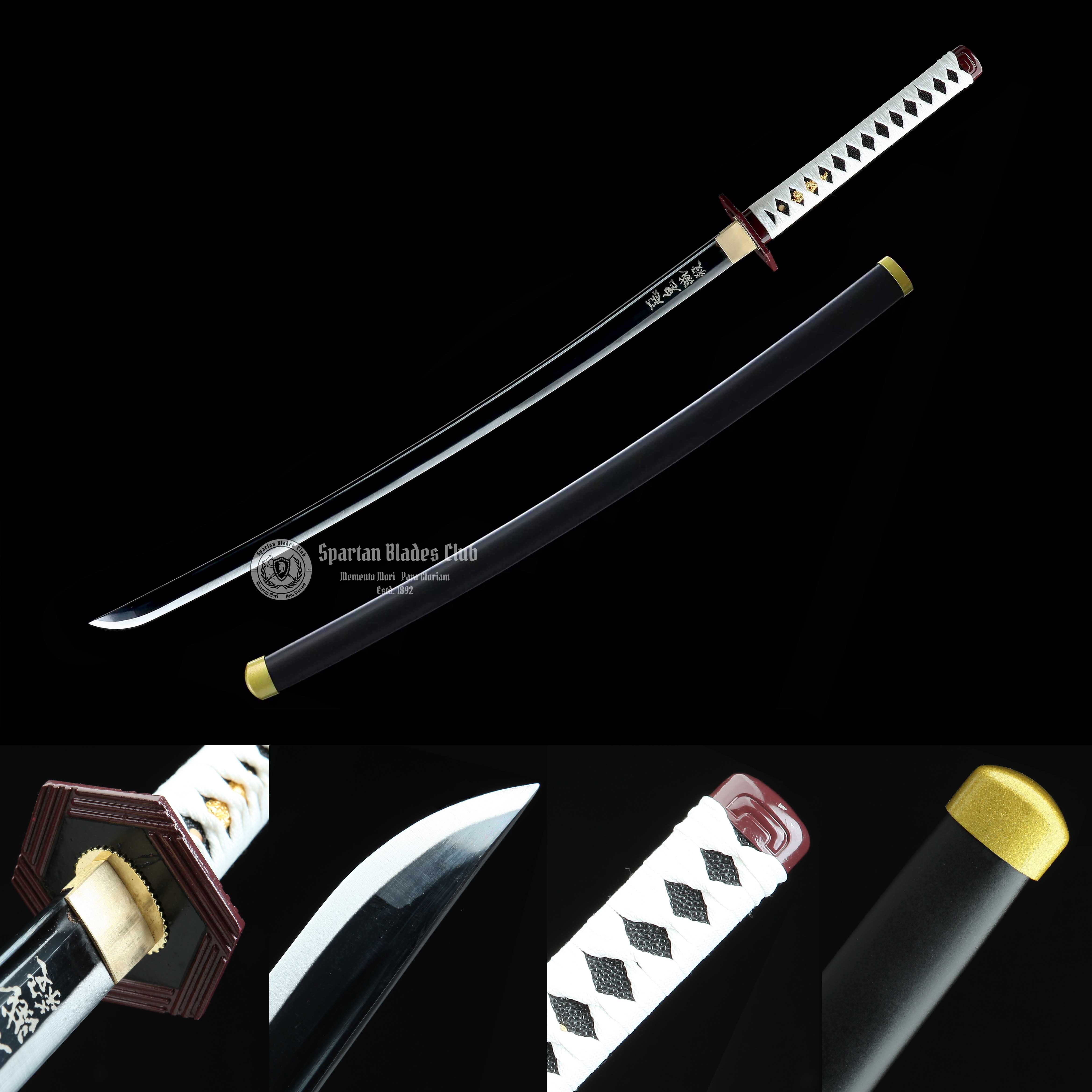 Tomioka Giyuu Sword - Demon Slayer - Handmade Real Sword - Sharp - 1045 Carbon steel - Full tang and Battle ready - Japanese Anime Cosplay - SBC - Spartan Blades Club - 陳氏劍莊1892