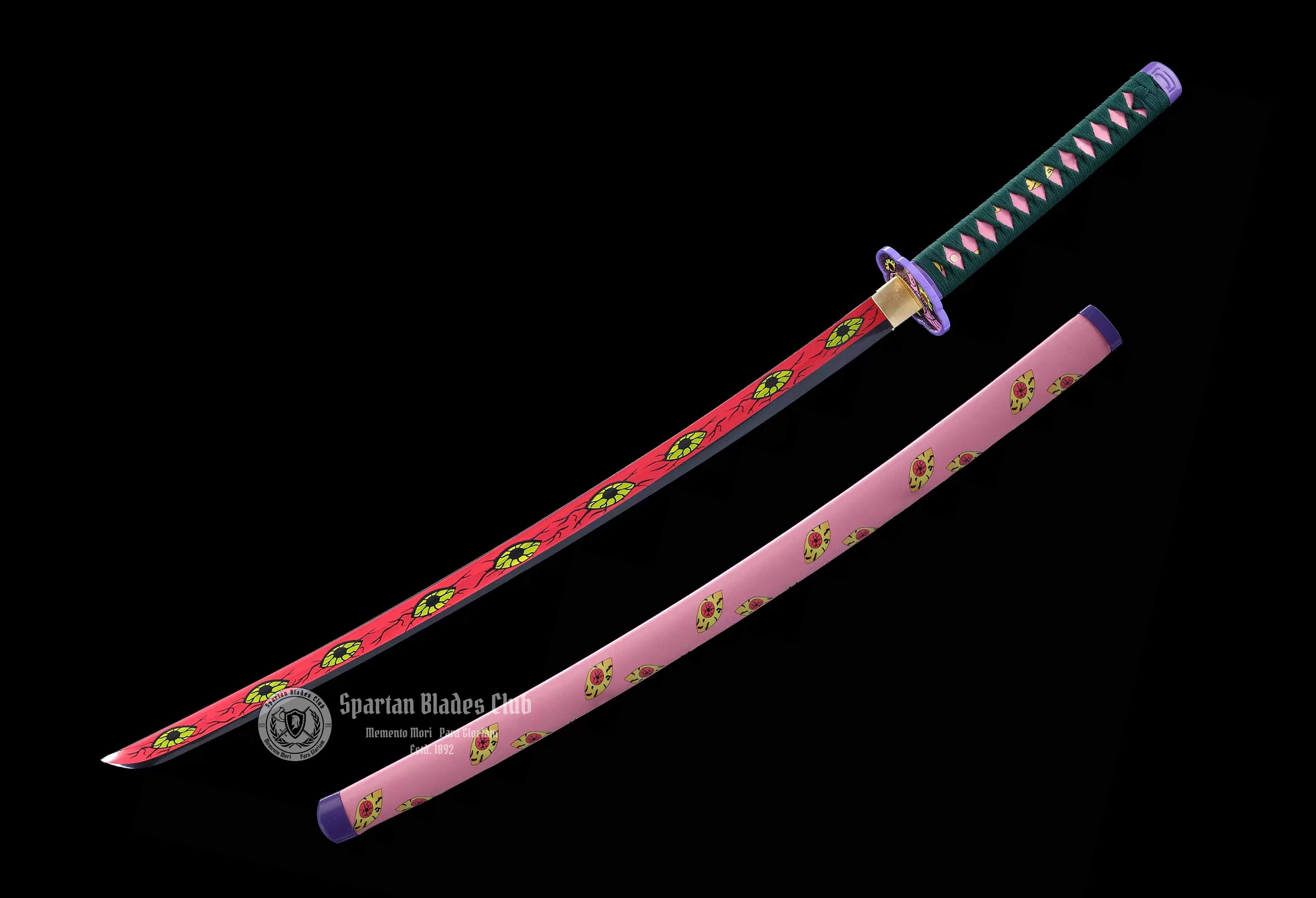 TK47 Kokushibou Sword - Demon Slayer - Handmade Real Sword - Sharp - 1045 Carbon steel - Full tang and Battle ready - Japanese Anime Cosplay - SBC - Spartan Blades Club - 陳氏劍莊1892