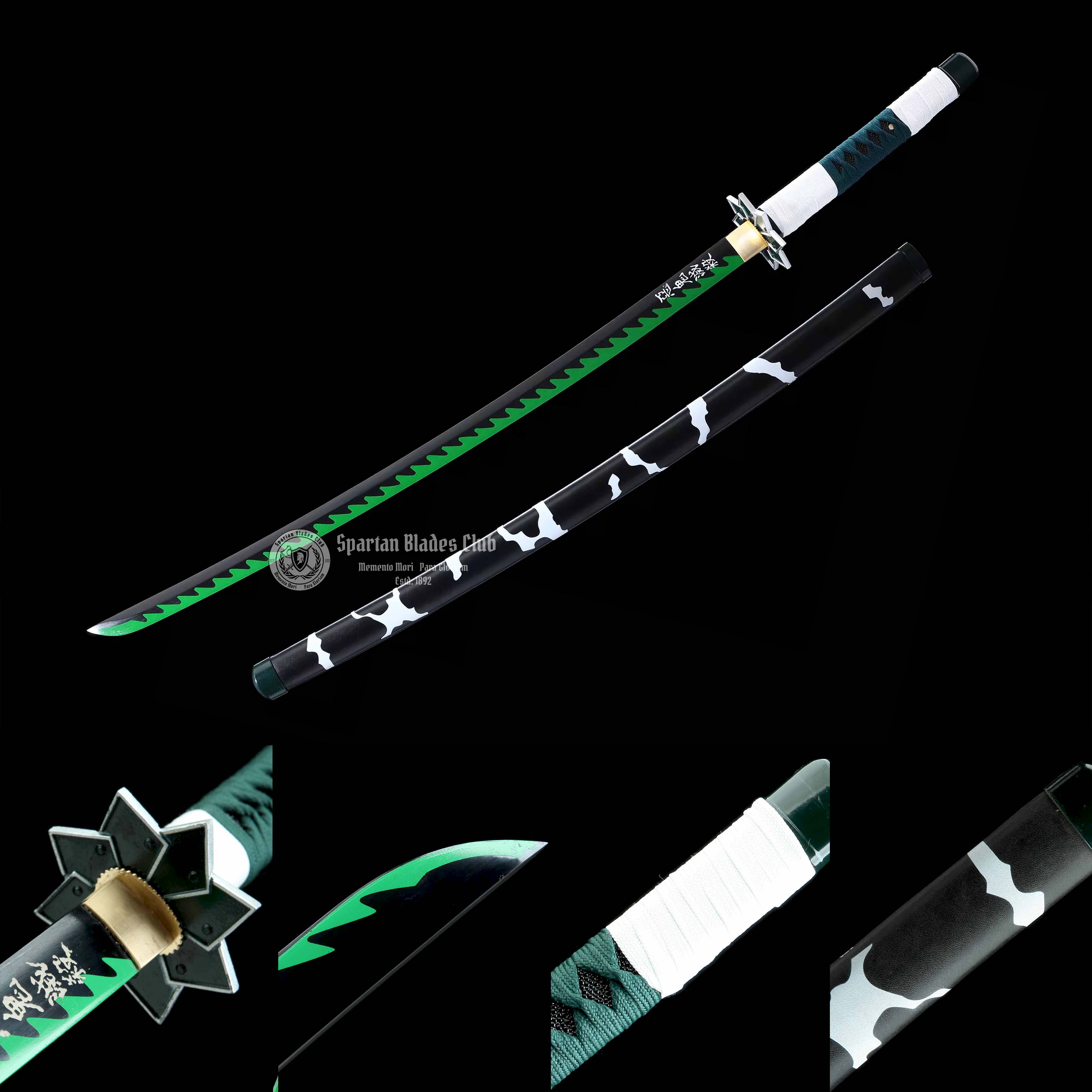 Shinazugawa Sanemi Sword - Demon Slayer - Handmade Real Sword - Sharp - 1045 Carbon steel - Full tang and Battle ready - Japanese Anime Cosplay - SBC - Spartan Blades Club - 陳氏劍莊1892