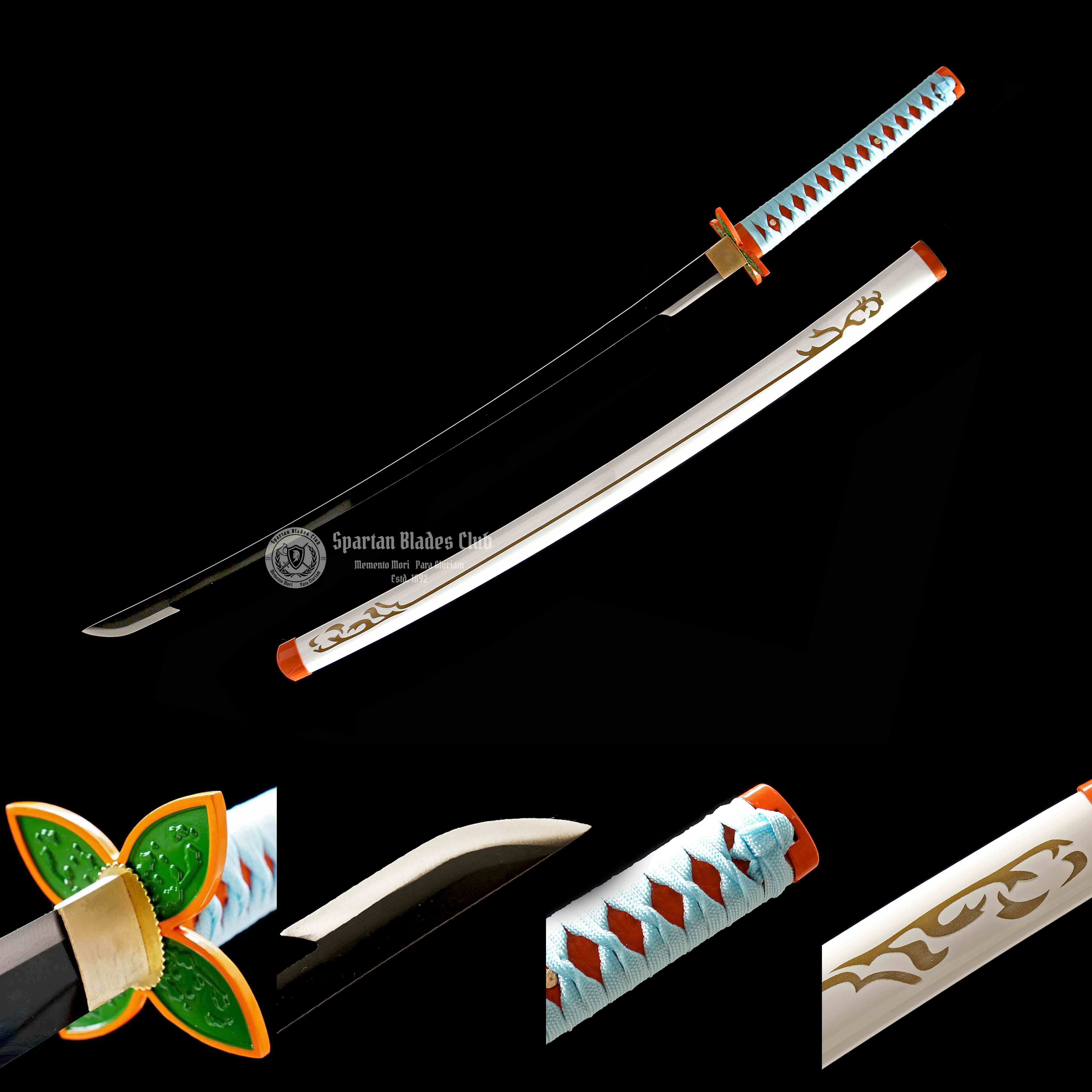 ‎Kochou Shinobu Sword - Demon Slayer - Handmade Real Sword - Sharp - 1045 Carbon steel - Full tang and Battle ready - Japanese Anime Cosplay - SBC - Spartan Blades Club - 陳氏劍莊1892