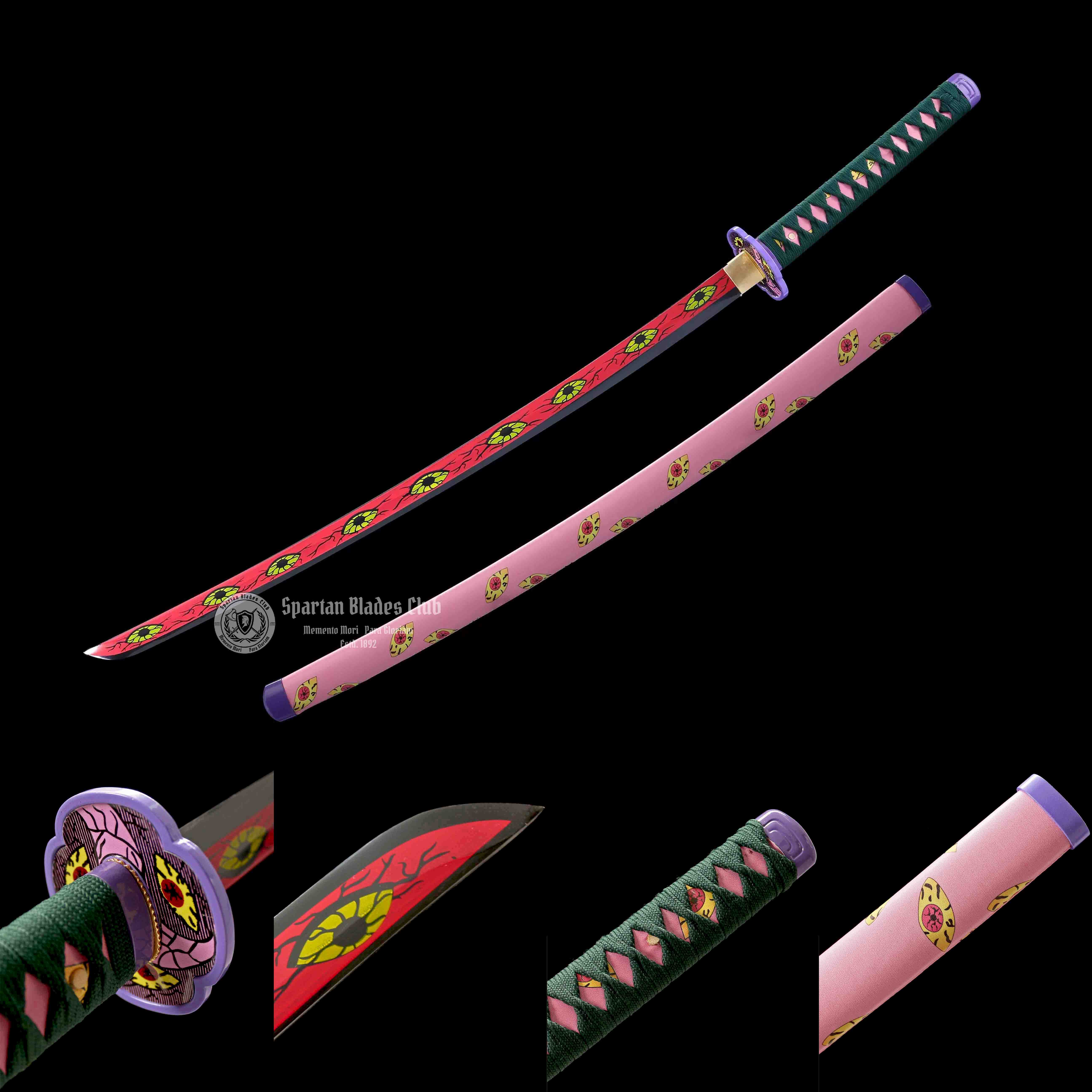 TK47 Kokushibou Sword - Demon Slayer - Handmade Real Sword - Sharp - 1045 Carbon steel - Full tang and Battle ready - Japanese Anime Cosplay - SBC - Spartan Blades Club - 陳氏劍莊1892