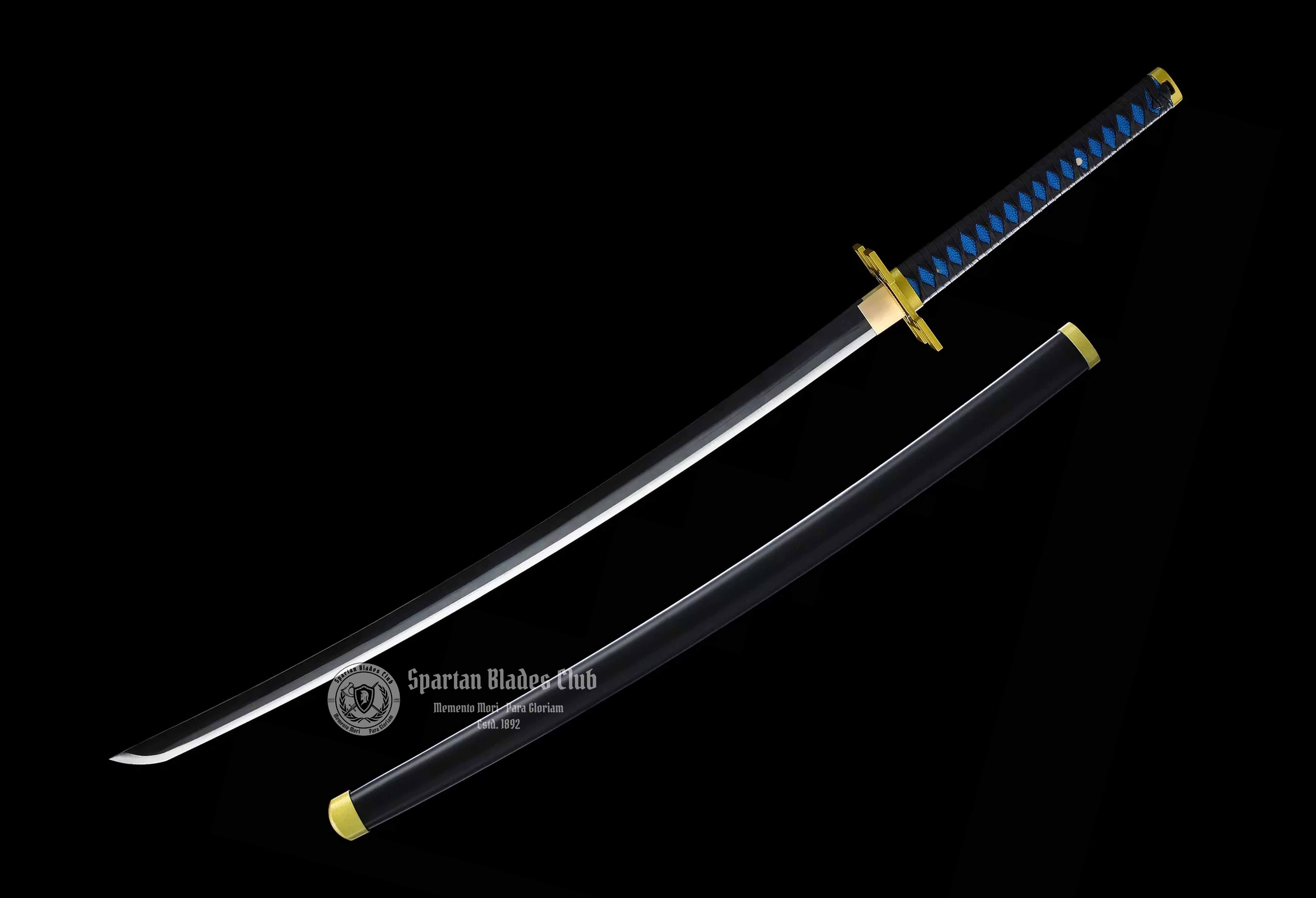 Tokitou Muichirou Sword - Demon Slayer - Handmade Real Sword - Sharp - 1045 Carbon steel - Full tang and Battle ready - Japanese Anime Cosplay - SBC - Spartan Blades Club - 陳氏劍莊1892