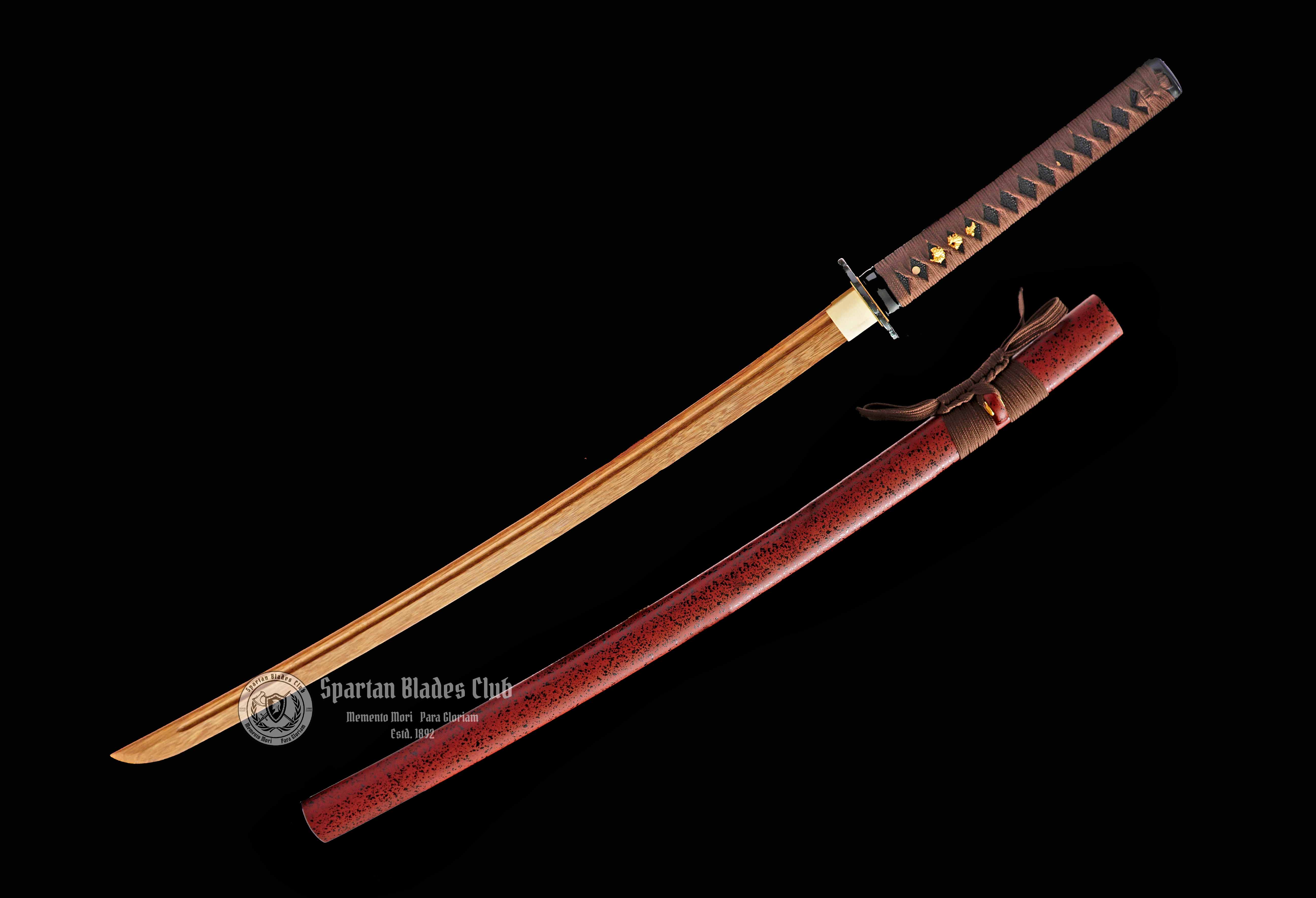 Huoyi (火鸢)-Practice Katana Sword - Rosewood Blade - Metal Fittings - Authentic Design - Meticulous Craftsmanship - Realism Unmatched - SBC - Spartan Blades Club - 陳氏劍莊1892