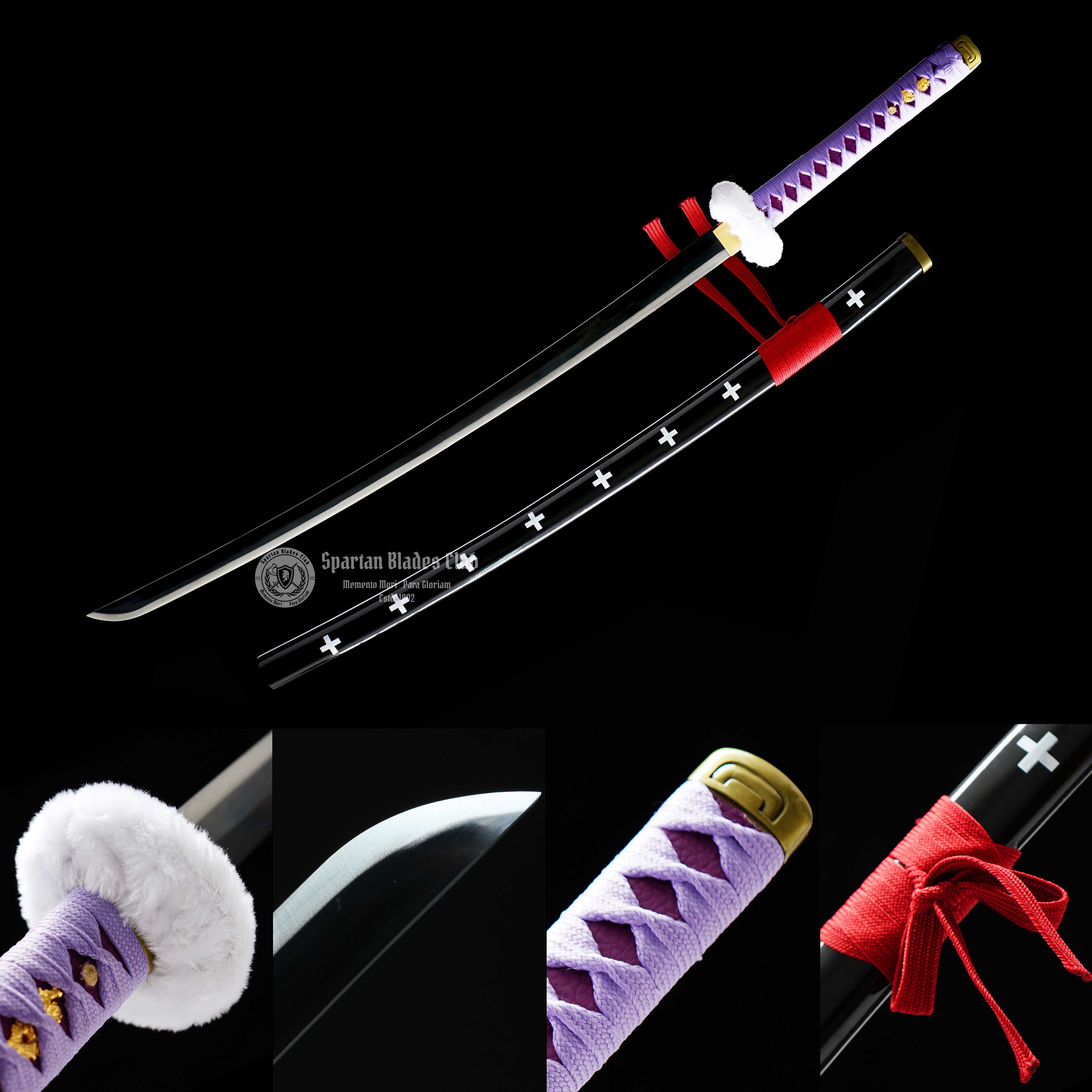 Purple - Death Surgeon Trafalgar D Water Law - ONE PIECE - Handmade Real Sword - Sharp - 1045 Carbon steel - Full tang and Battle ready - Japanese Anime Sword - Cosplay - SBC - Spartan Blades Club - 陳氏劍莊1892