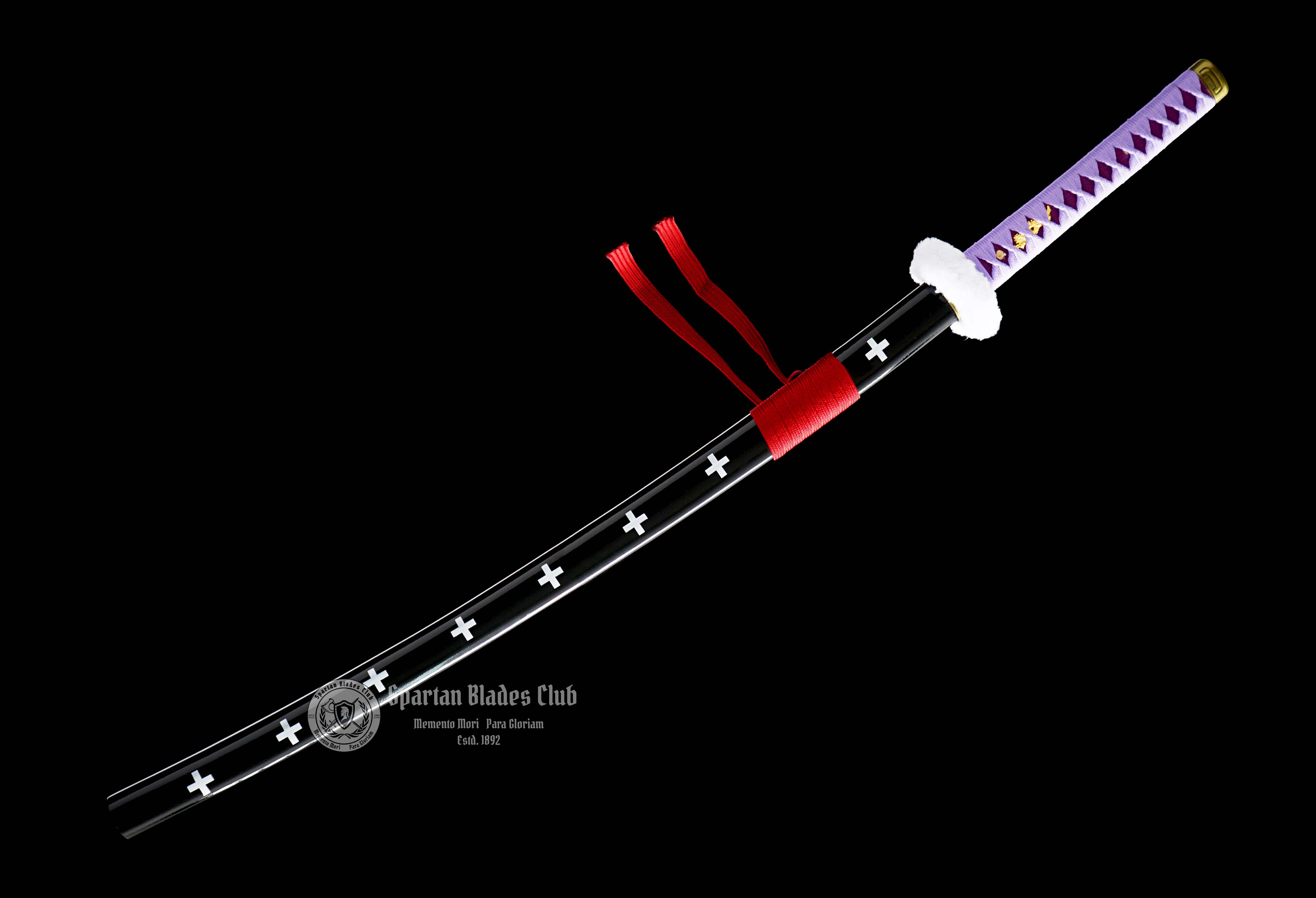 Purple - Death Surgeon Trafalgar D Water Law - ONE PIECE - Handmade Real Sword - Sharp - 1045 Carbon steel - Full tang and Battle ready - Japanese Anime Sword - Cosplay - SBC - Spartan Blades Club - 陳氏劍莊1892