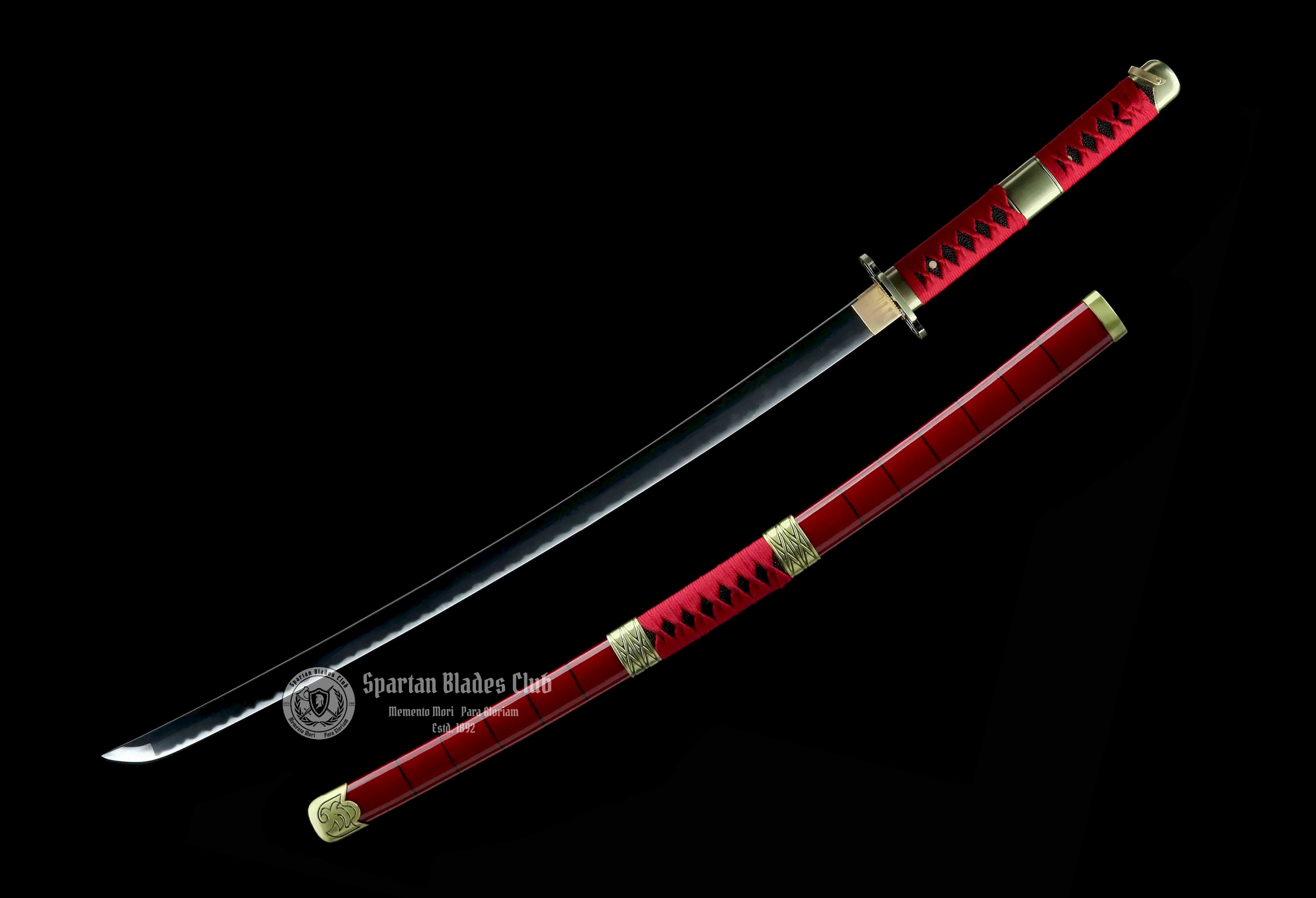 4 Roronoa Zoro Katana Collection- Shuusui - Wadou Ichimonji - Yubashiri - Sandai Kitetsu - ONE PIECE - Handmade Real Sword - Sharp - 1045 Carbon steel - Full tang and Battle ready - Japanese Anime Sword - Cosplay - SBC - Spartan Blades Club - 陳氏劍莊1892