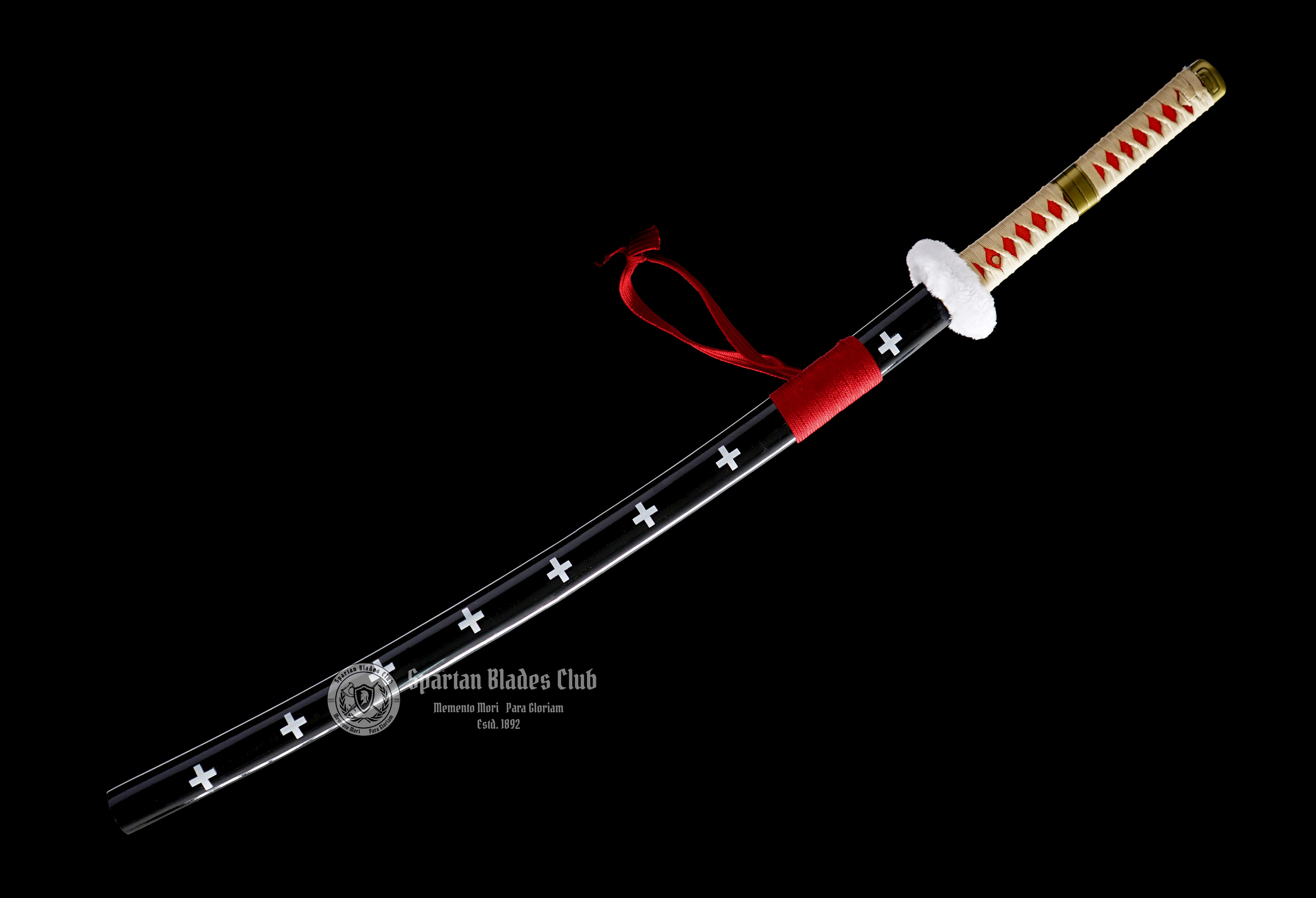 Red - Death Surgeon Trafalgar D Water Law - ONE PIECE - Handmade Real Sword - Sharp - 1045 Carbon steel - Full tang and Battle ready - Japanese Anime Sword - Cosplay - SBC - Spartan Blades Club - 陳氏劍莊1892