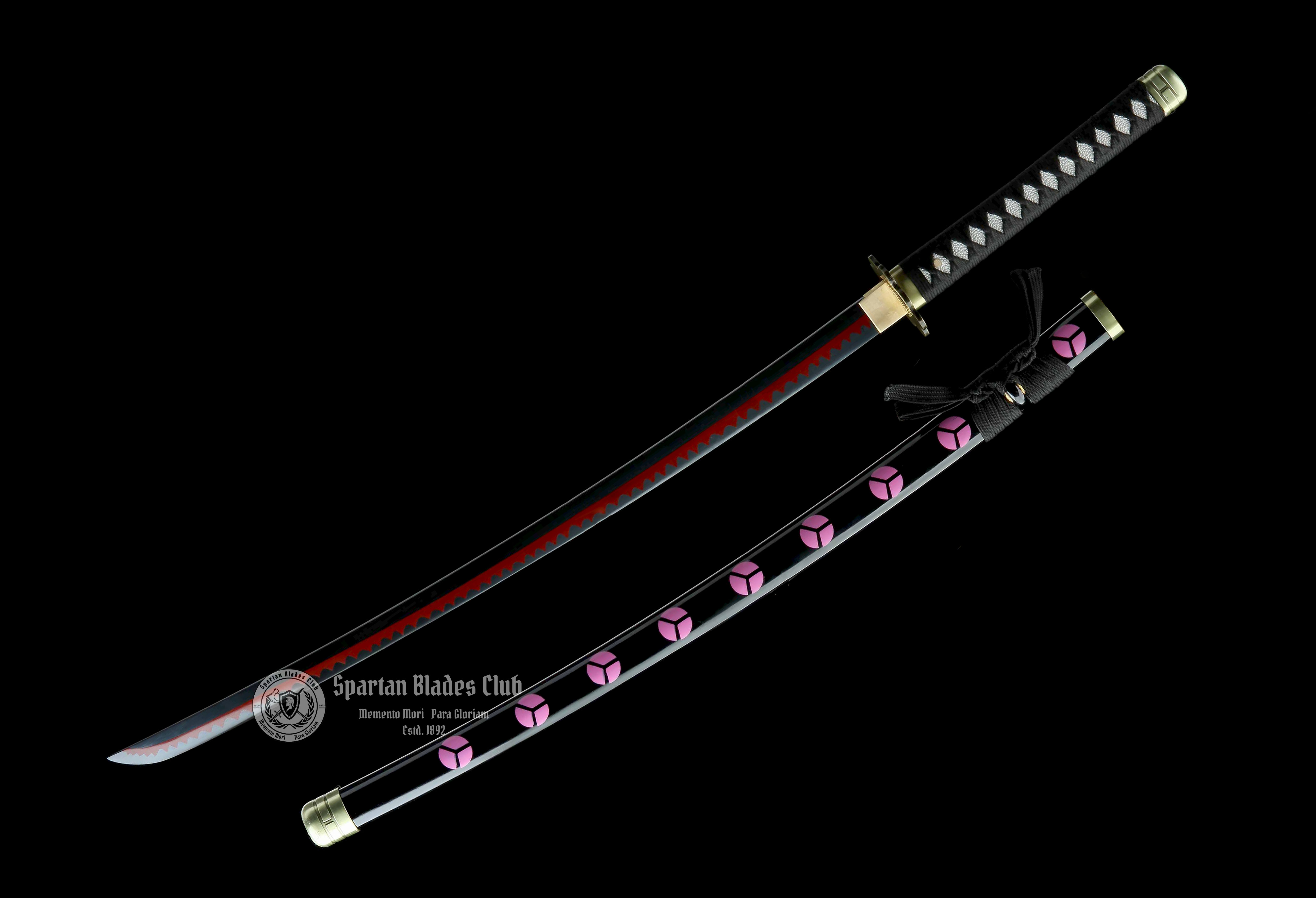 4 Roronoa Zoro Katana Collection- Shuusui - Wadou Ichimonji - Yubashiri - Sandai Kitetsu - ONE PIECE - Handmade Real Sword - Sharp - 1045 Carbon steel - Full tang and Battle ready - Japanese Anime Sword - Cosplay - SBC - Spartan Blades Club - 陳氏劍莊1892