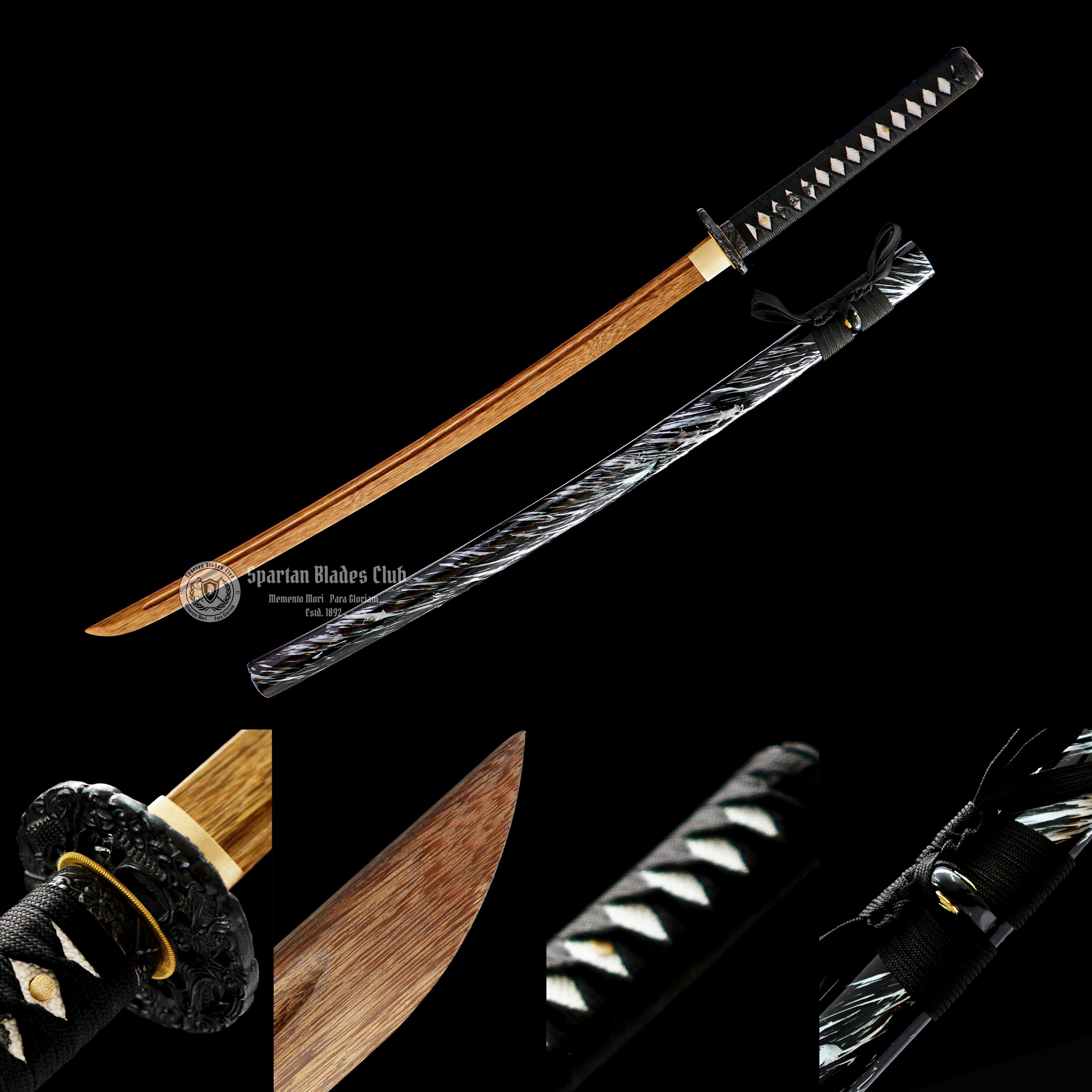 Dragon Ghost (龙影)-Practice Katana Sword - Rosewood Blade - Metal Fittings - Authentic Design - Meticulous Craftsmanship - Realism Unmatched - SBC - Spartan Blades Club - 陳氏劍莊1892