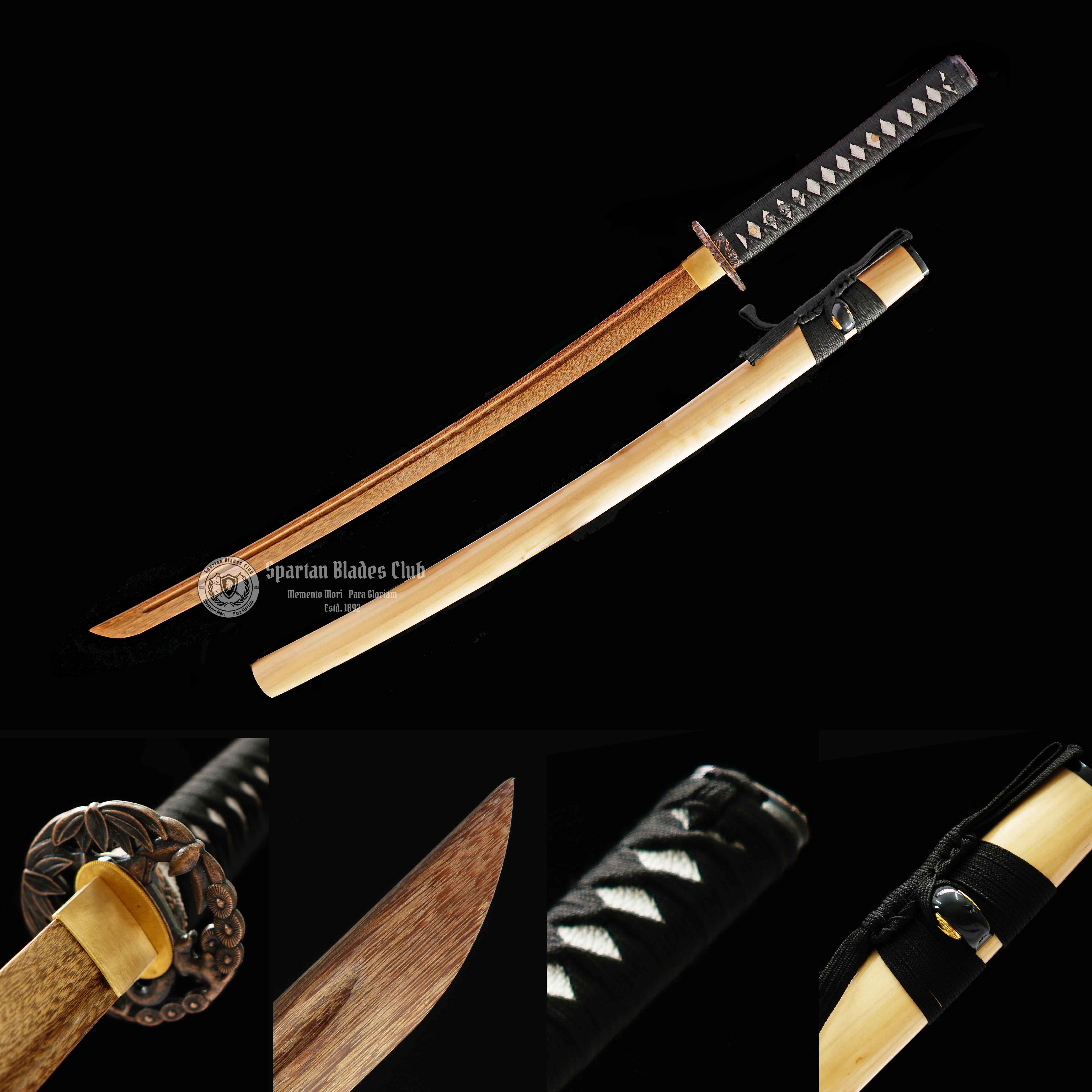 Yuzhu(玉烛)-Practice Katana Sword - Rosewood Blade - Metal Fittings - Authentic Design - Meticulous Craftsmanship - Realism Unmatched - SBC - Spartan Blades Club - 陳氏劍莊1892