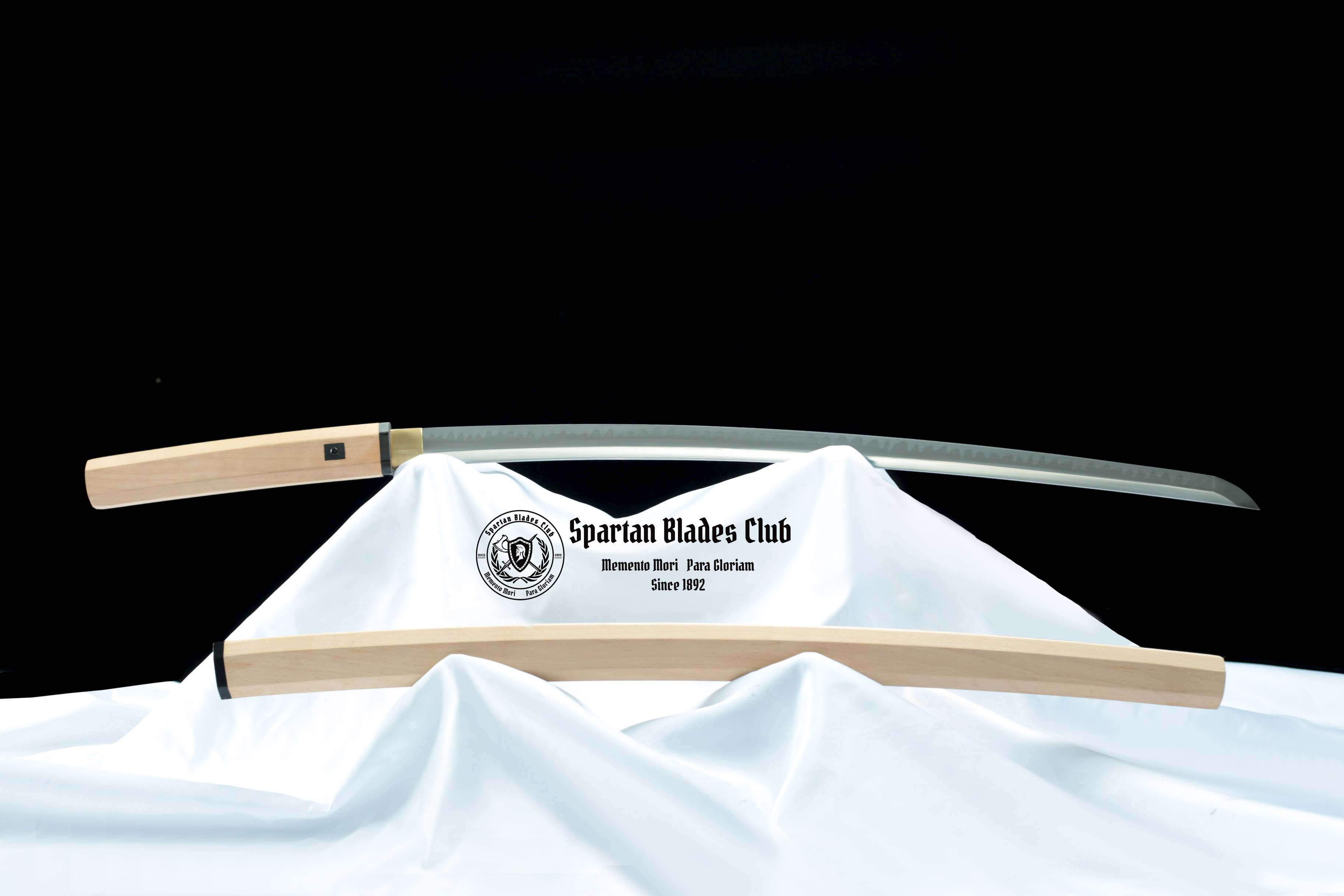 TK28 白枭 (Bai Xiao) Shirasaya - T10 Steel Blade with Clay Tempered - Brass and Buffalo Horn Fittings - Spartan Blades Club - Spartan Blades Club - 陳氏劍莊1892