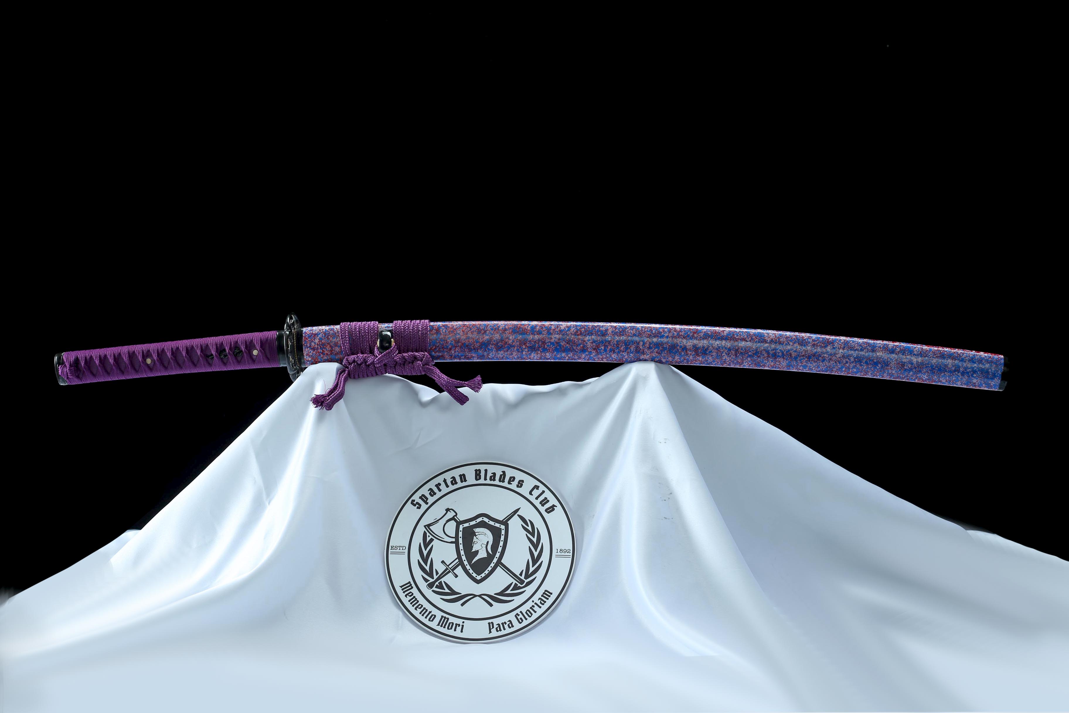 [New] Violet Samurai Katana - T10 Steel - Sharp - Battle Ready - Full Tang - SBC - Spartan Blades Club - 陳氏劍莊1892