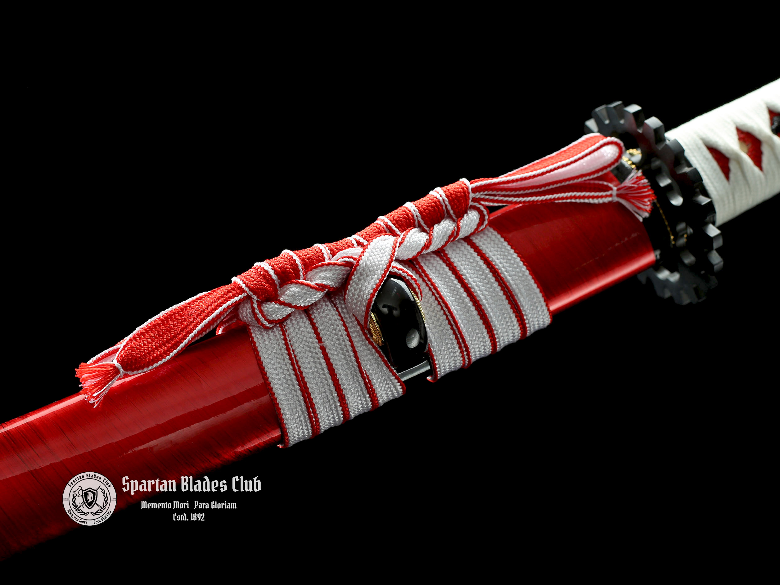 TK42 Red demon (红魔使者) Katana - T10 steel with Bo-hi - Red blade - Full Tang - Battle ready - SBC - Spartan Blades Club - 陳氏劍莊1892