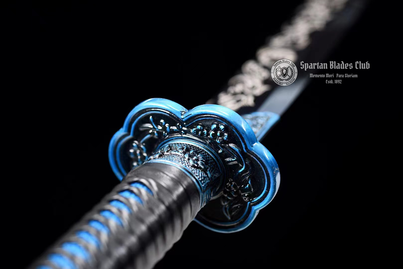 *TK22* Night Ghost - Xiuchundao Sword - Blue Blade - 65Mn Steel(Spring steel) - Full Tang - Battle Ready - Spartan Blades Club - Spartan Blades Club - 陳氏劍莊1892