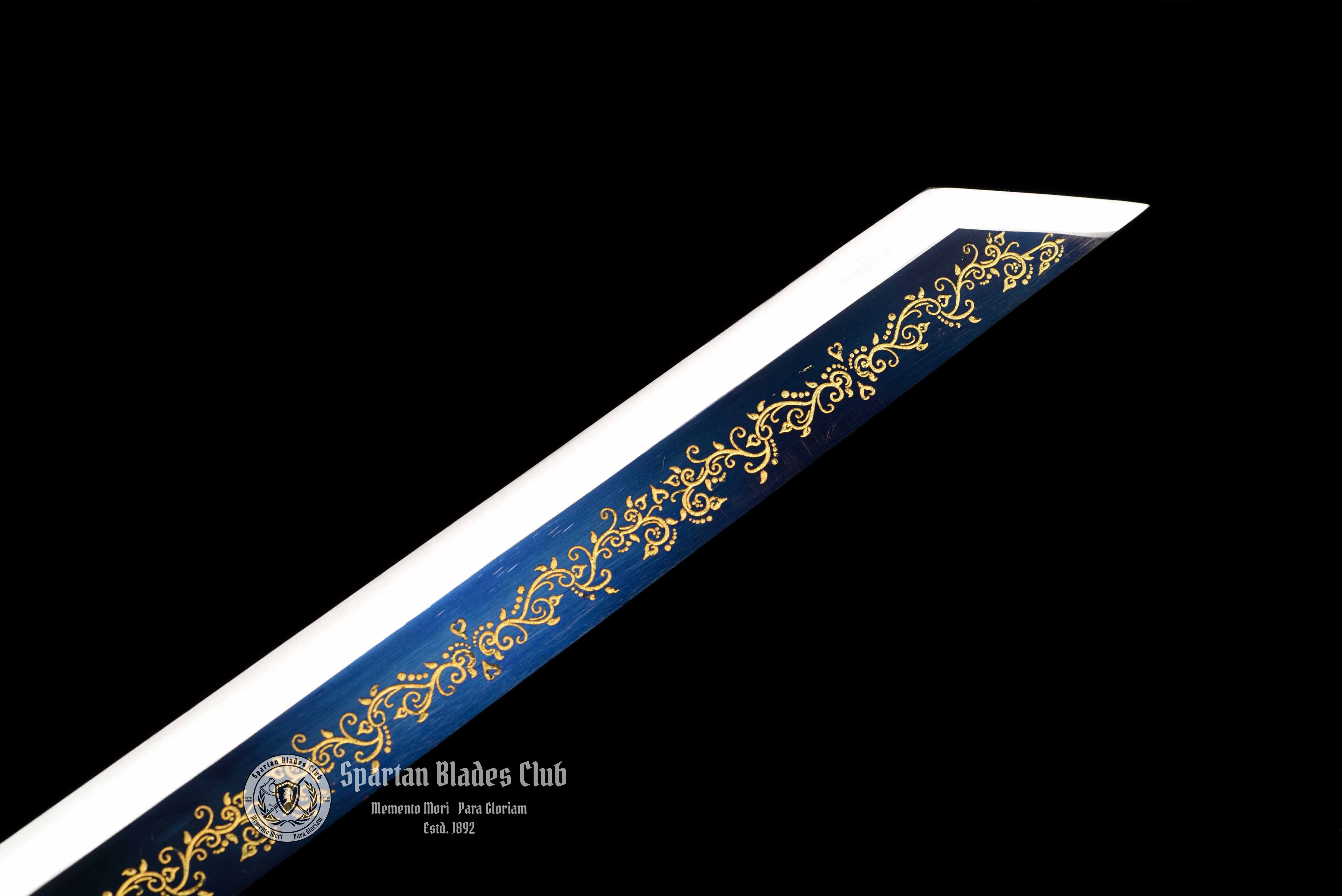 TK13 Shadow Serpent Slayer - Blue Blade - Hand-Forged Manganese Steel - Full Tang - Battle Ready - S.B.C - Spartan Blades Club - 陳氏劍莊1892