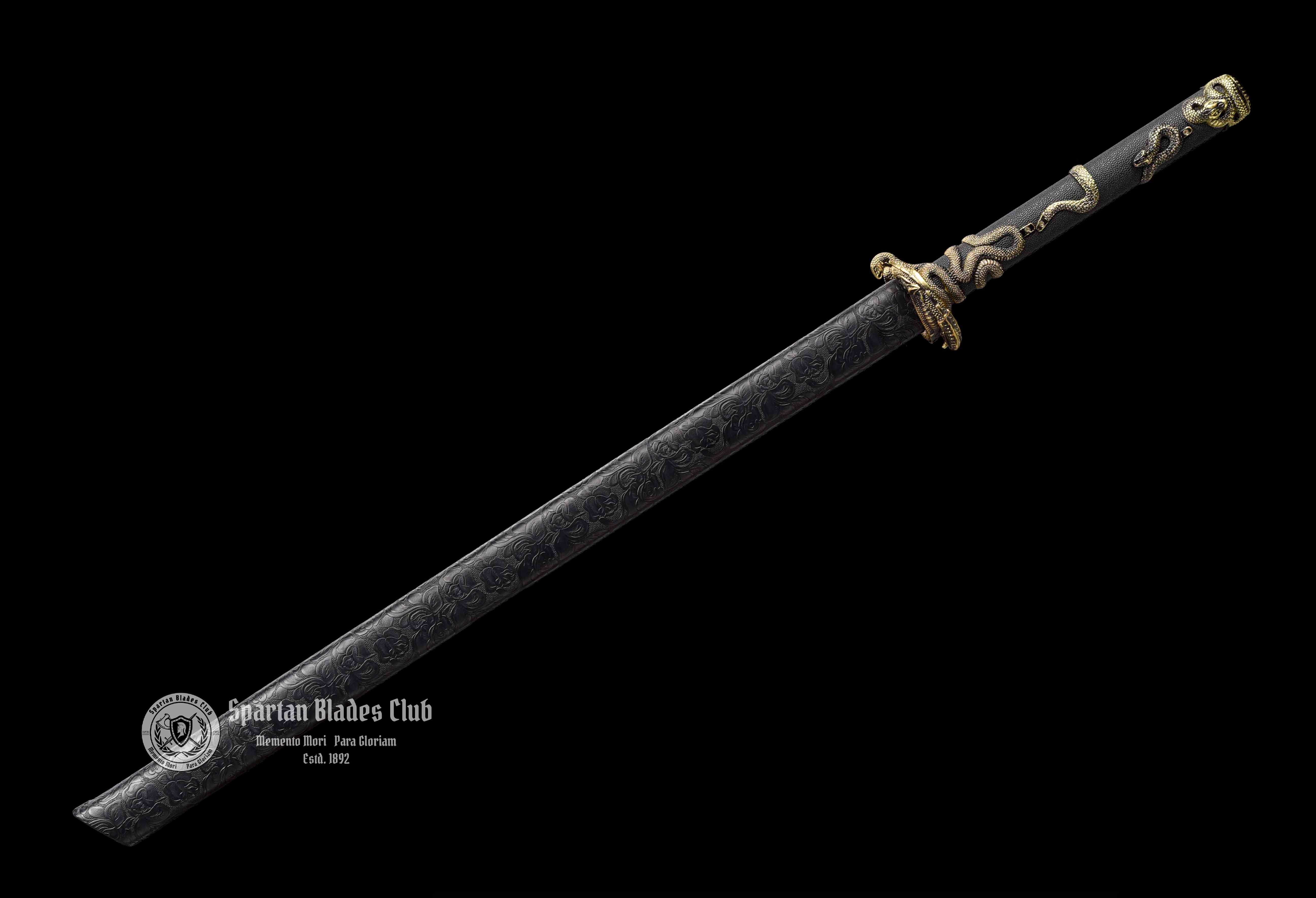 TK13 Shadow Serpent Slayer - Blue Blade - Hand-Forged Manganese Steel - Full Tang - Battle Ready - S.B.C - Spartan Blades Club - 陳氏劍莊1892