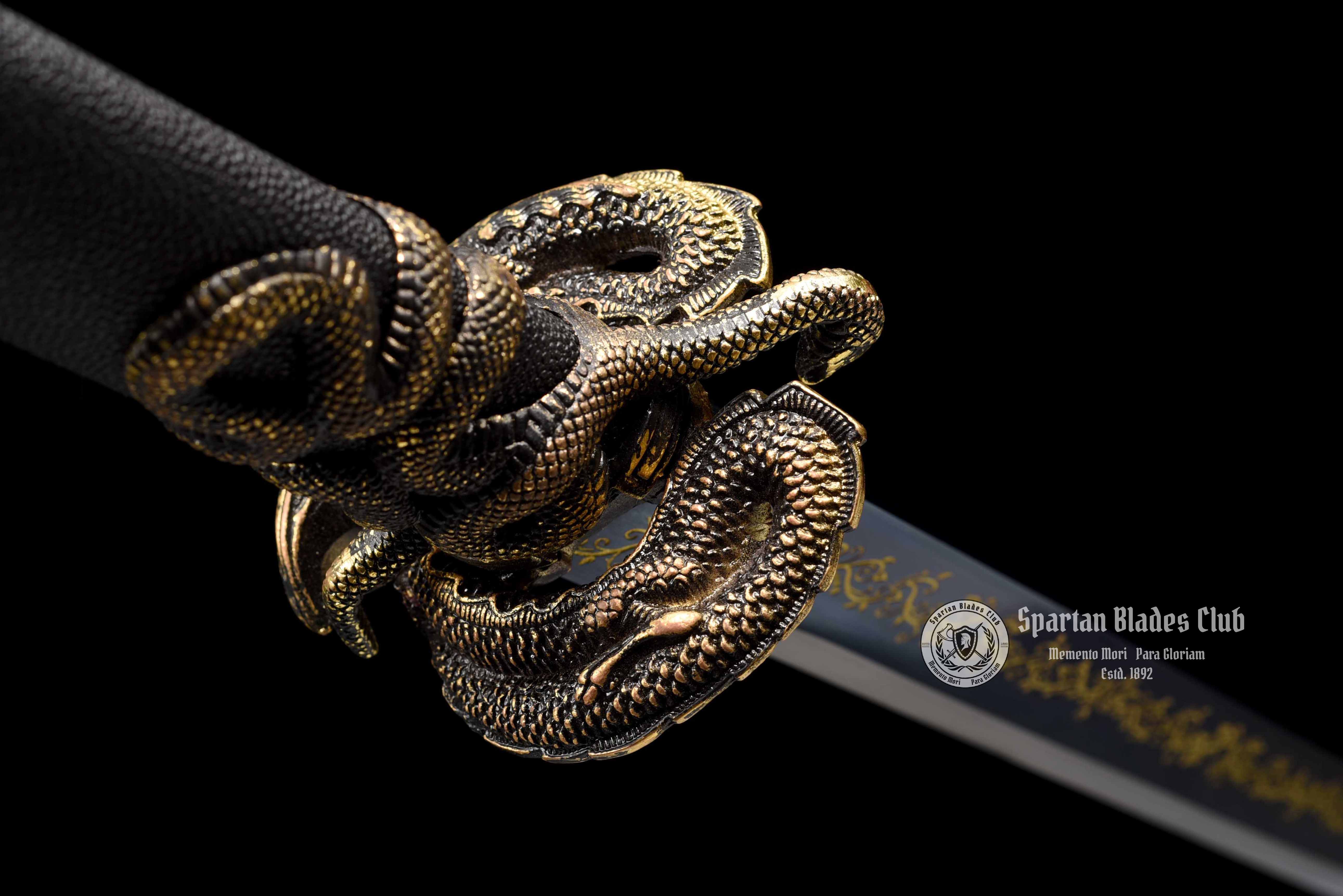 TK13 Shadow Serpent Slayer - Blue Blade - Hand-Forged Manganese Steel - Full Tang - Battle Ready - S.B.C - Spartan Blades Club - 陳氏劍莊1892