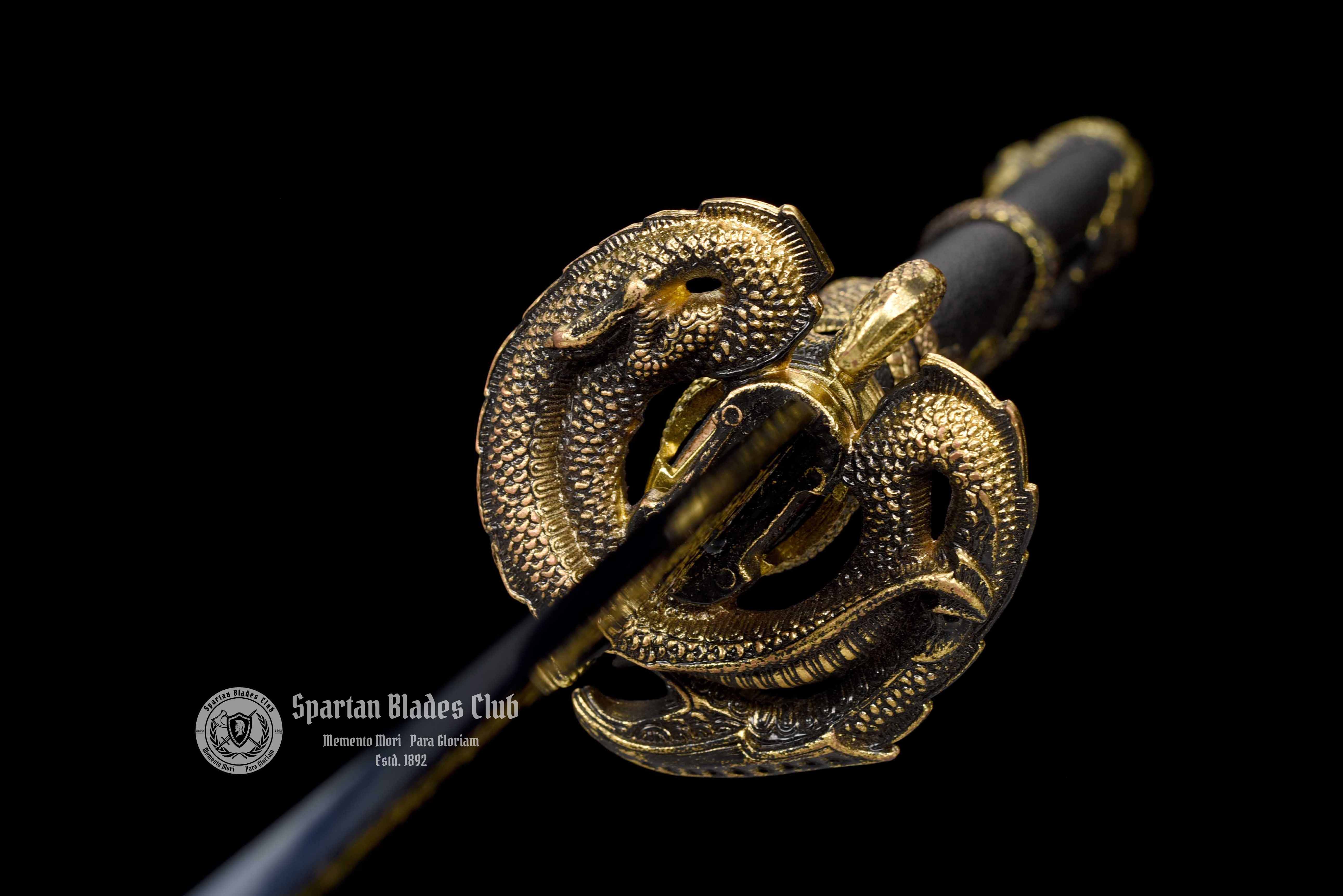 TK13 Shadow Serpent Slayer - Blue Blade - Hand-Forged Manganese Steel - Full Tang - Battle Ready - S.B.C - Spartan Blades Club - 陳氏劍莊1892