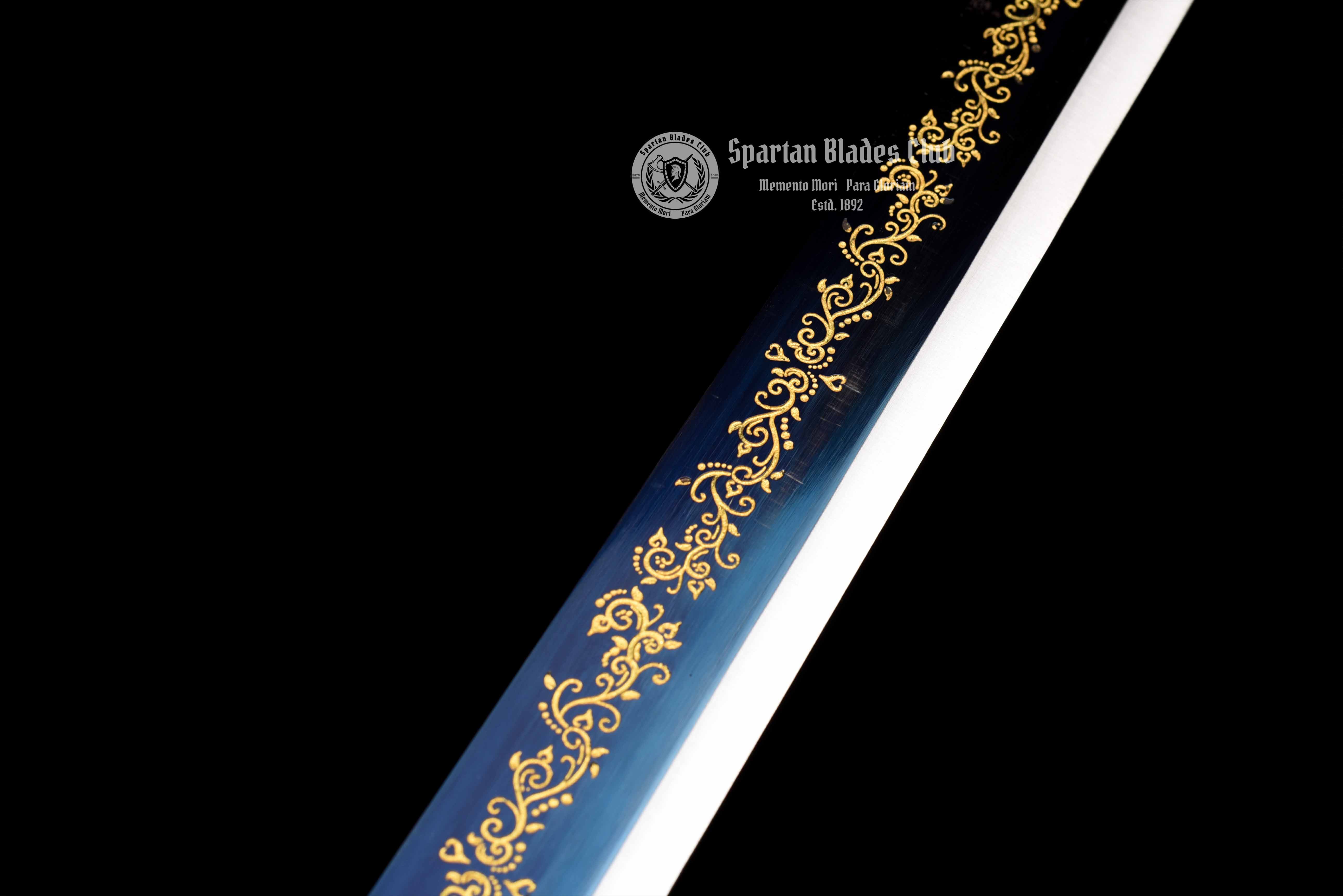 TK13 Shadow Serpent Slayer - Blue Blade - Hand-Forged Manganese Steel - Full Tang - Battle Ready - S.B.C - Spartan Blades Club - 陳氏劍莊1892