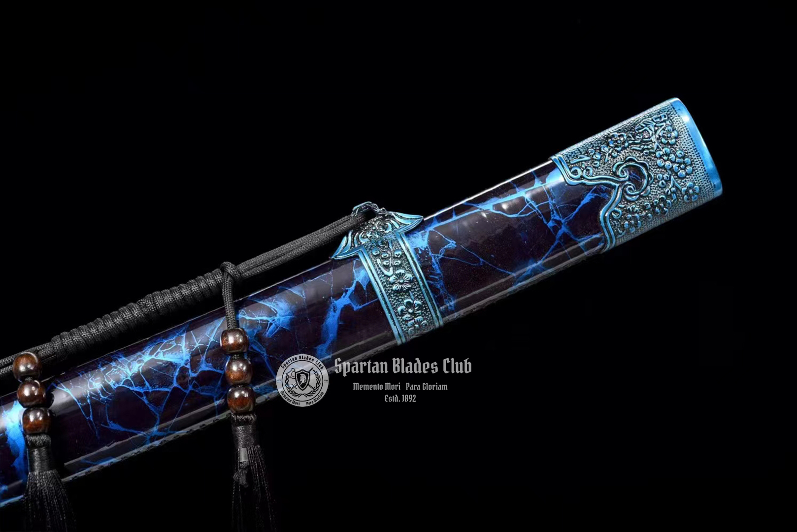 *TK22* Night Ghost - Xiuchundao Sword - Blue Blade - 65Mn Steel(Spring steel) - Full Tang - Battle Ready - Spartan Blades Club - Spartan Blades Club - 陳氏劍莊1892