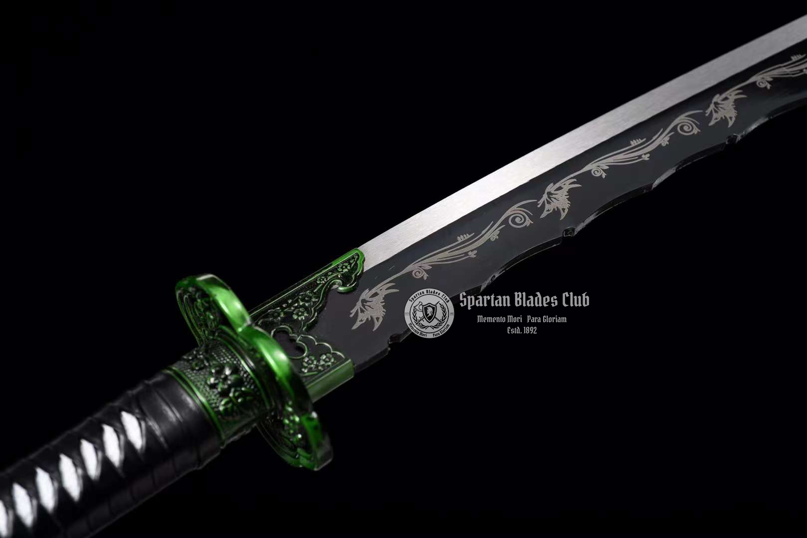 TK16 Dizang - Xiuchundao Sword - Black Blade - 65Mn Steel(Spring steel) - Full Tang - Battle Ready - Spartan Blades Club - Spartan Blades Club - 陳氏劍莊1892