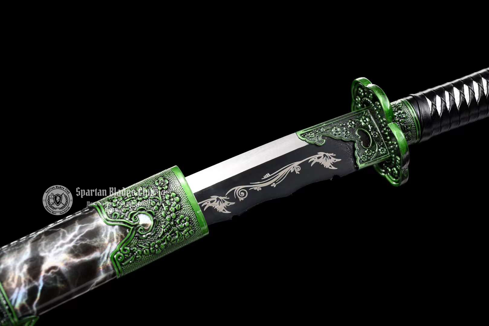 TK16 Dizang - Xiuchundao Sword - Black Blade - 65Mn Steel(Spring steel) - Full Tang - Battle Ready - Spartan Blades Club - Spartan Blades Club - 陳氏劍莊1892