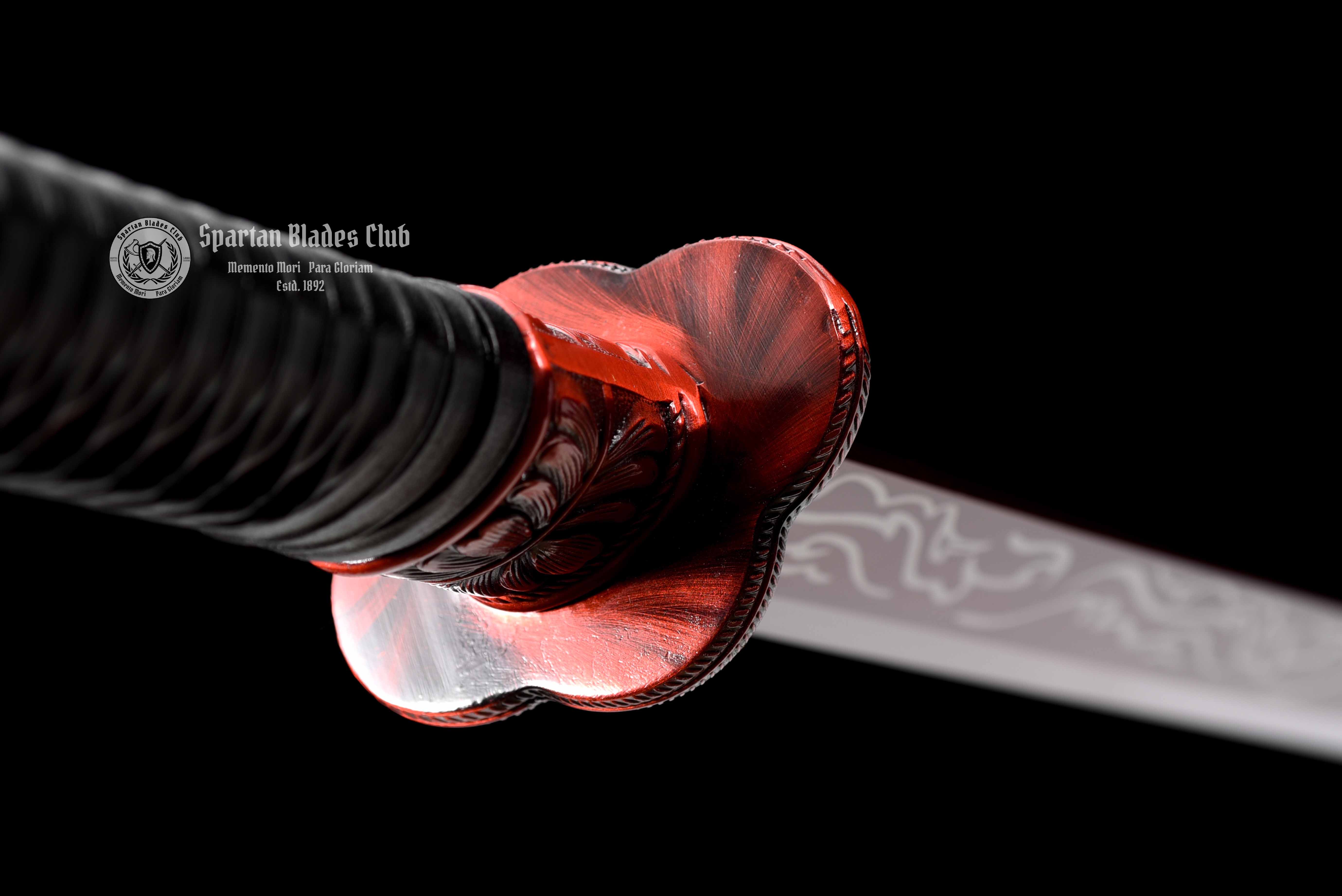 Crimson Dragonblade Sword - Red Blade - High-Performance Manganese Steel - Alloy Dragon Fittings - Full Tang - Battle Ready - S.B.C - Spartan Blades Club - 陳氏劍莊1892