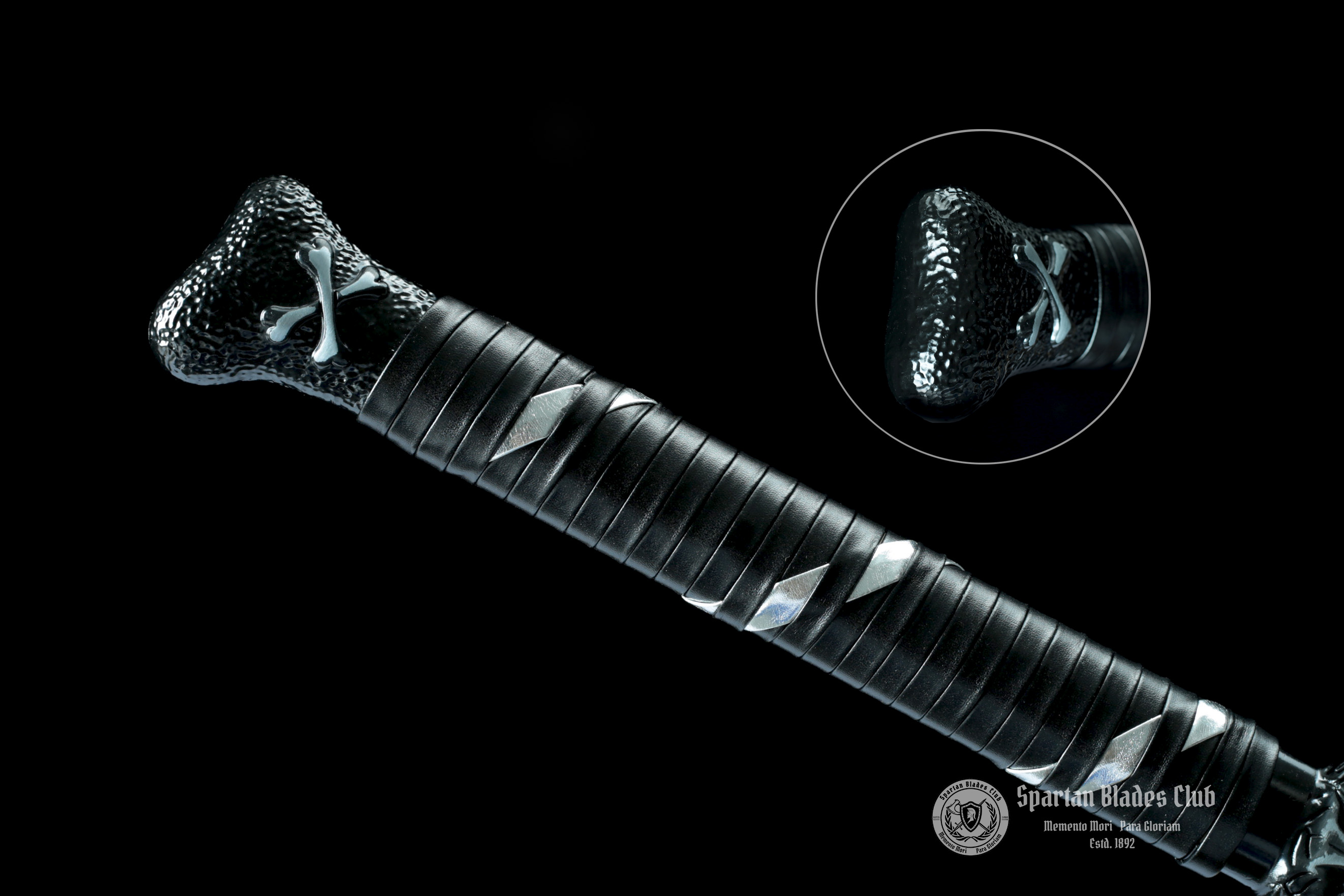 TK17 Skull King  Sword | Black Blade - Handcrafted Manganese Steel Blade - High Performance - Full Tang - Battle Ready - Spartan Blades Club - Spartan Blades Club - 陳氏劍莊1892