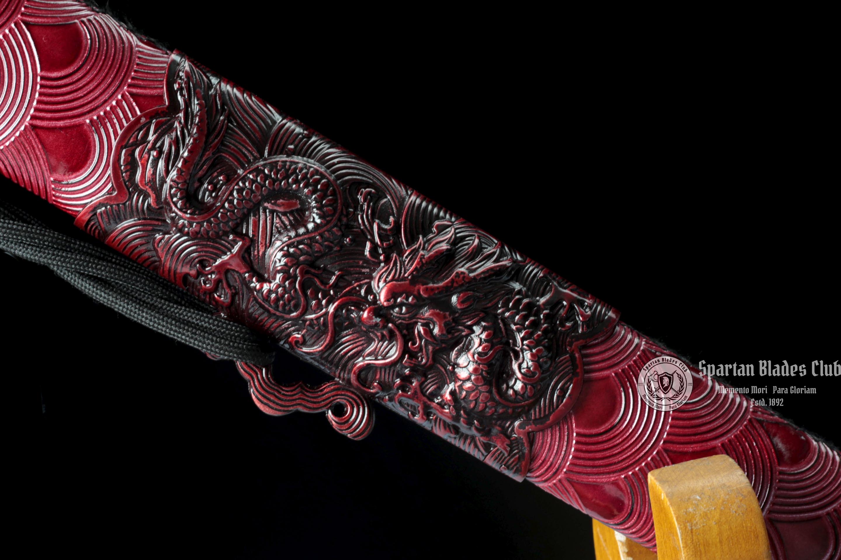 TK12🐲Crimson Dragon King Dao Sword - Brown Blade - High-Performance Manganese Steel - Alloy Dragon Fittings - Full Tang - Battle Ready - S.B.C - Spartan Blades Club - 陳氏劍莊1892