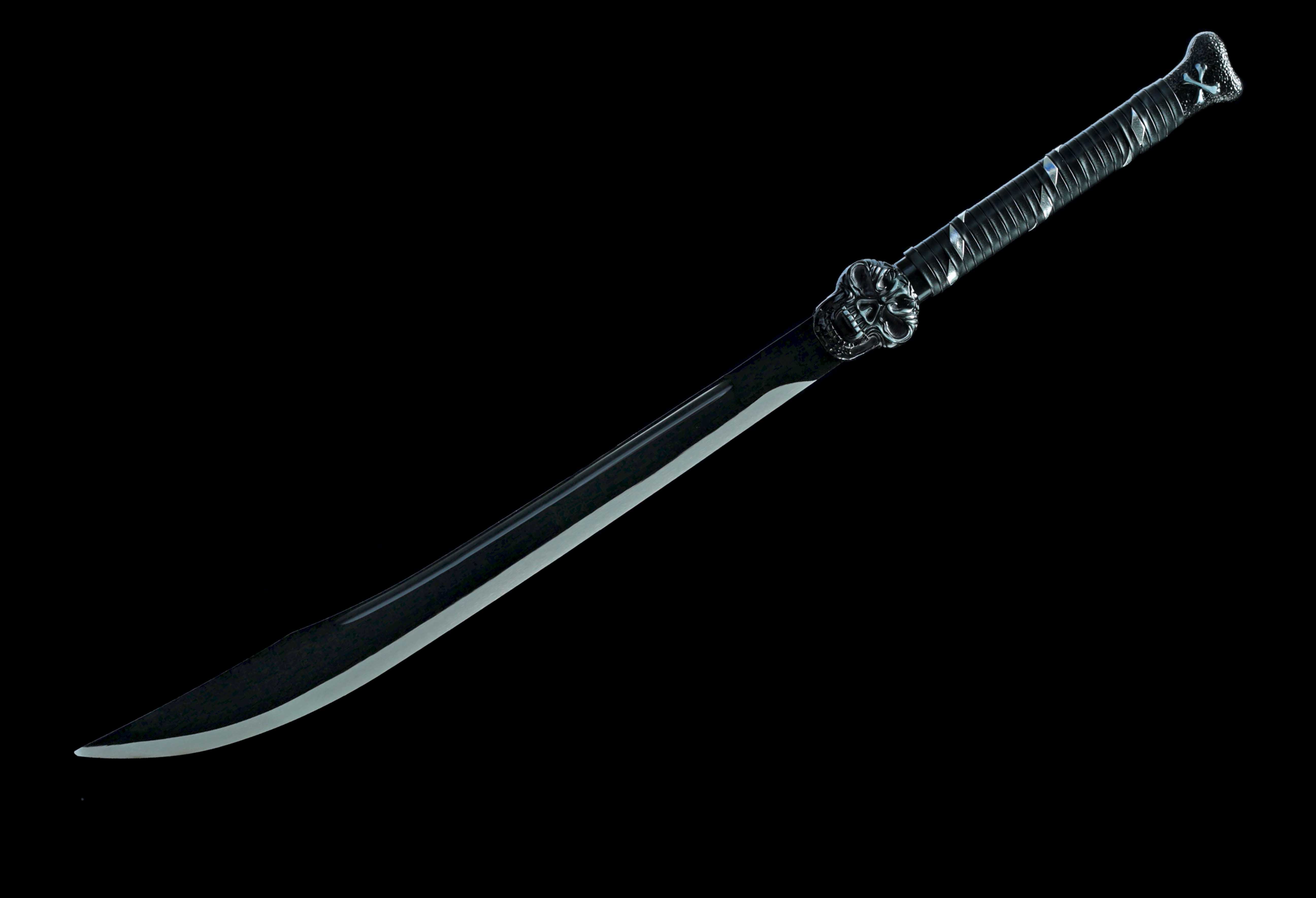 TK17 Skull King  Sword | Black Blade - Handcrafted Manganese Steel Blade - High Performance - Full Tang - Battle Ready - Spartan Blades Club - Spartan Blades Club - 陳氏劍莊1892