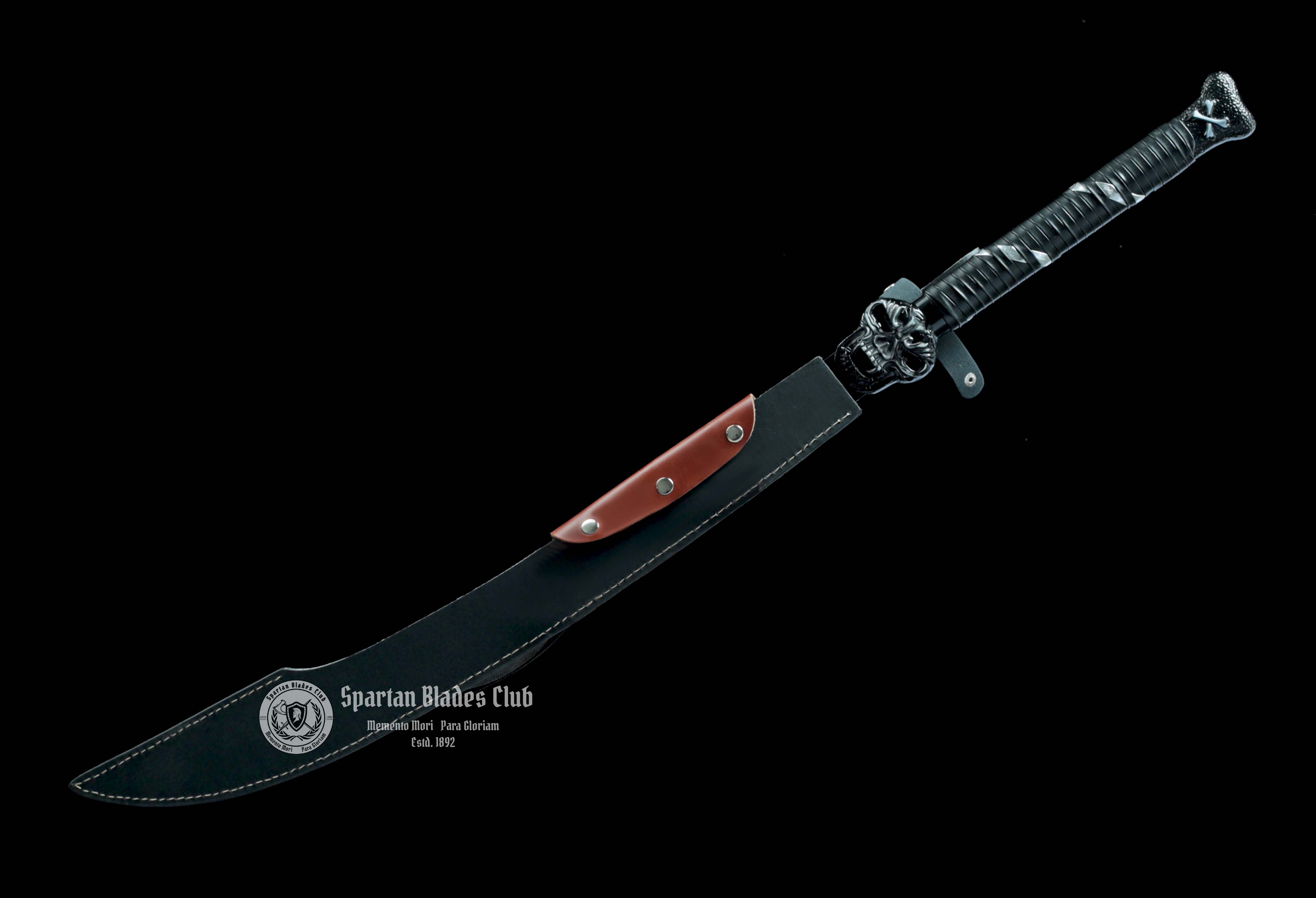 TK17 Skull King  Sword | Black Blade - Handcrafted Manganese Steel Blade - High Performance - Full Tang - Battle Ready - Spartan Blades Club - Spartan Blades Club - 陳氏劍莊1892