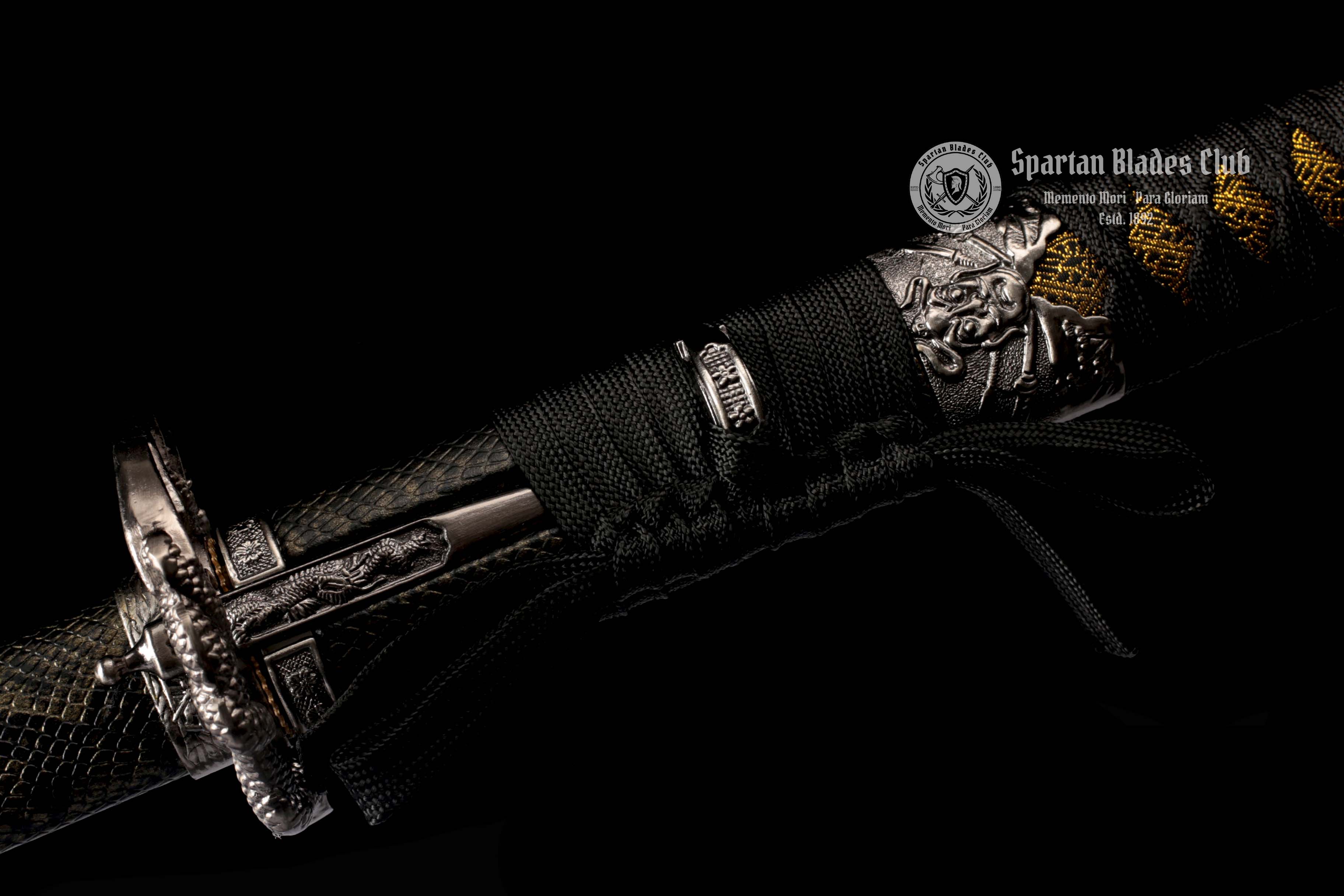 TK25 Silver Dragon Warrior Katana | Handcrafted Manganese Steel Blade - Full Tang - Battle Ready - Spartan Blades Club - Spartan Blades Club - ι³ζ°εθ1892