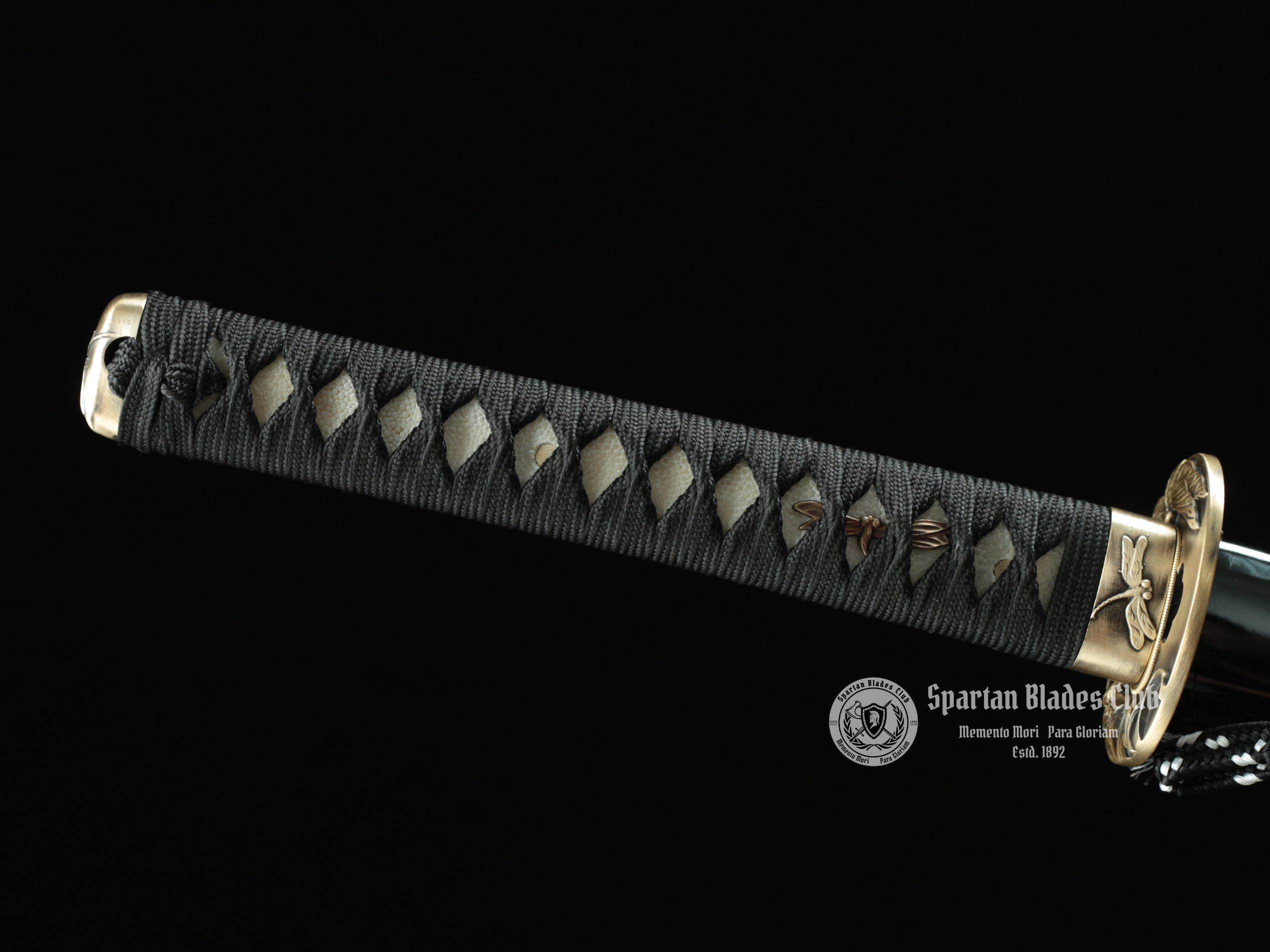 TK30 Black Dragonfly Samurai Katana(黑蜻蜓) - Damascus Steel - Full Tang - Hadori Polishing - Battle Ready - Copper Fittings- S.B.C - Spartan Blades Club - 陳氏劍莊1892