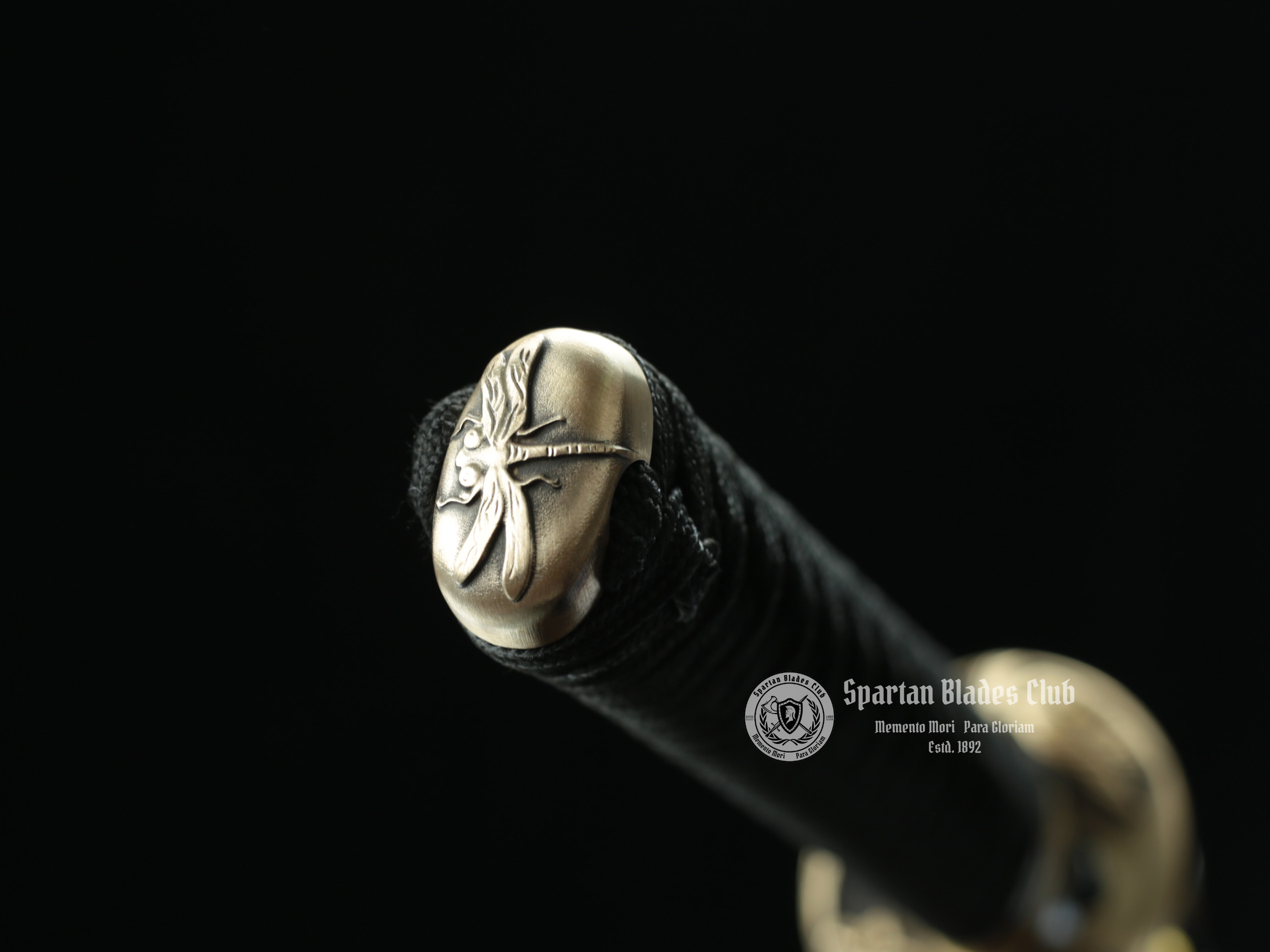 TK30 Black Dragonfly Samurai Katana(黑蜻蜓) - Damascus Steel - Full Tang - Hadori Polishing - Battle Ready - Copper Fittings- S.B.C - Spartan Blades Club - 陳氏劍莊1892