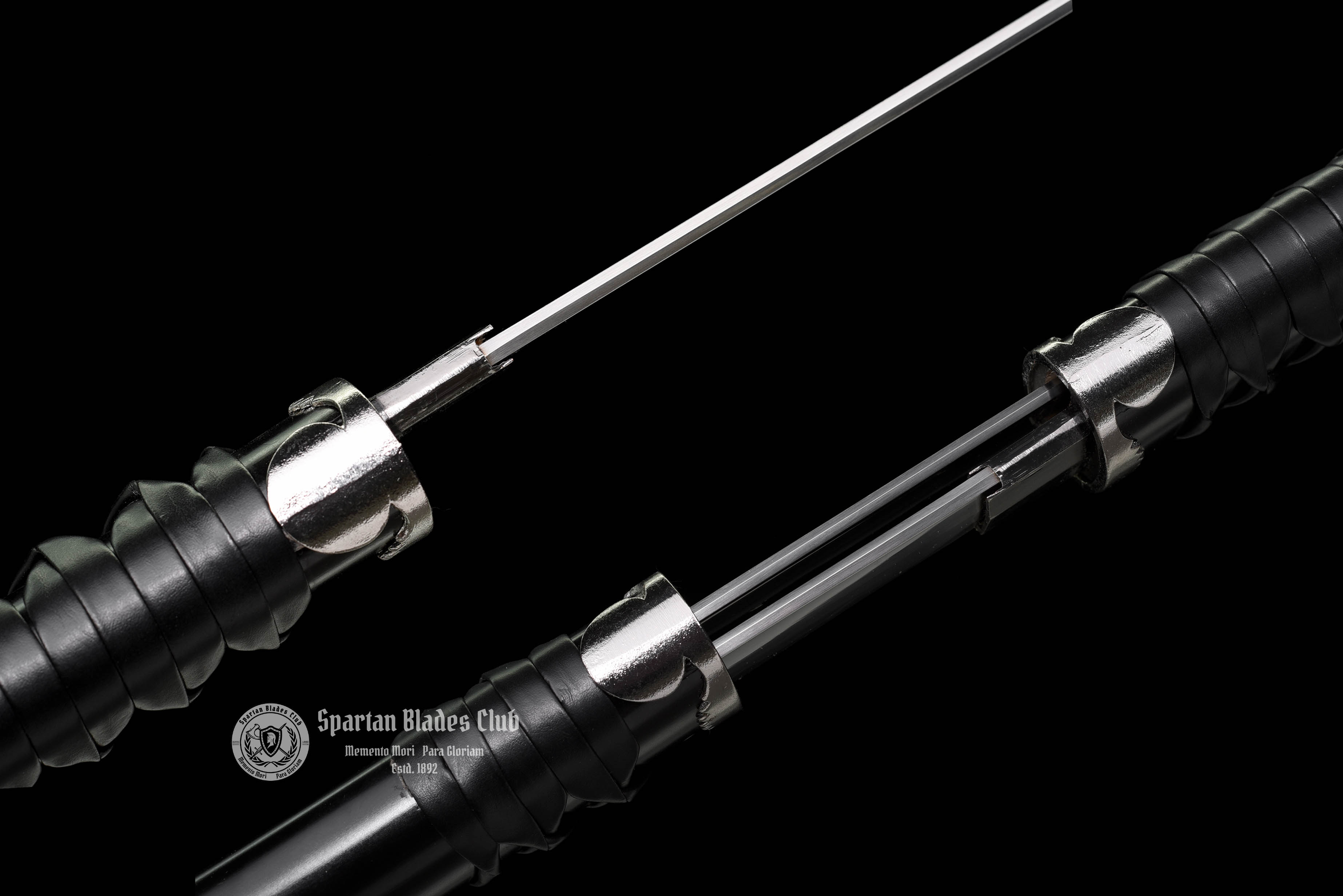 TK18 ⭐️ TwinBlade Tempest Katana & Wahizashi - 2 Blades in 1 Sword - High-Performance Manganese Steel - Alloy Fittings - Full Tang - S.B.C - Spartan Blades Club - 陳氏劍莊1892