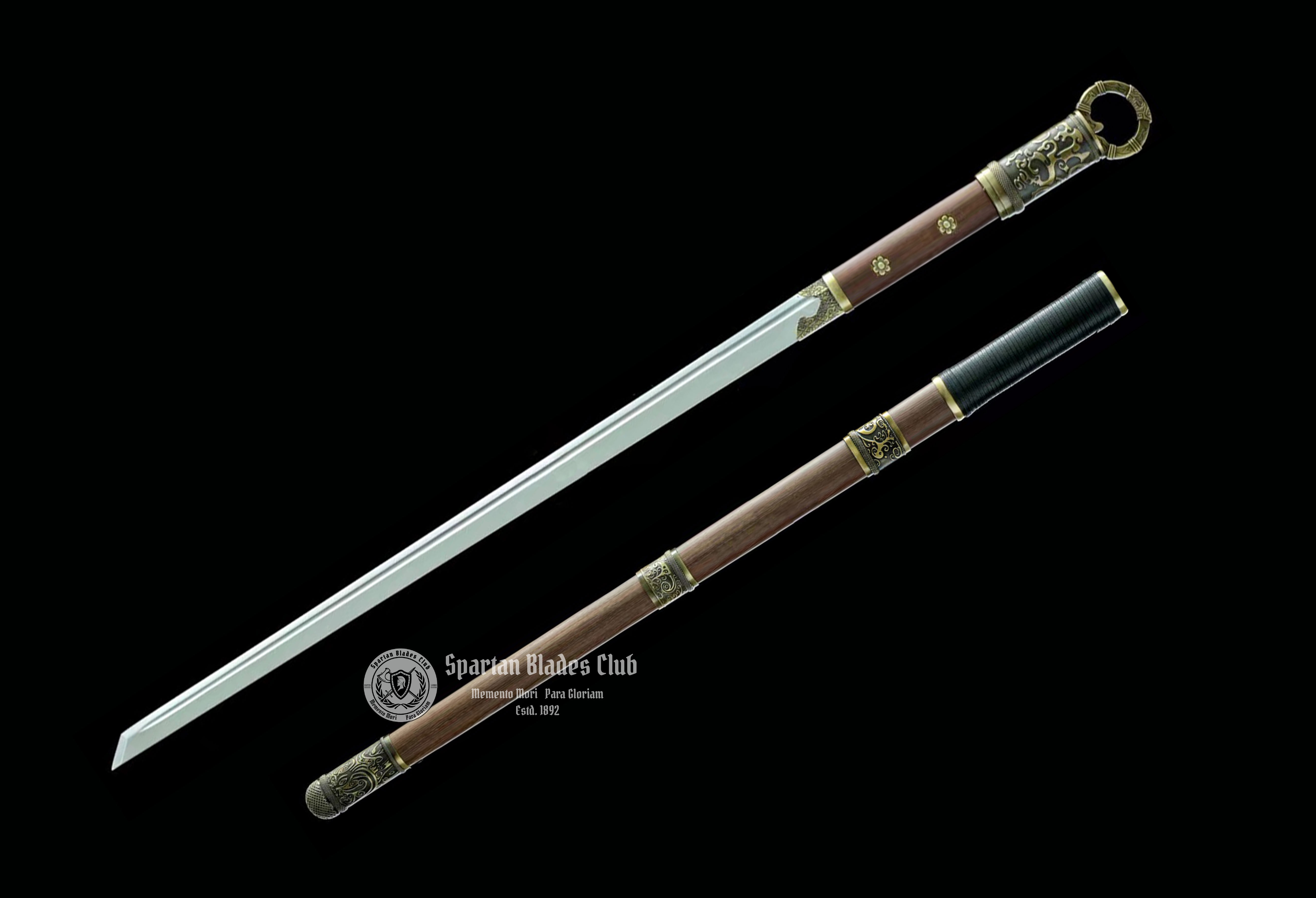 【TK88】 Buliangren（不良人） Hidden-Hilt Sword - Tangdao Sword - 65Mn Spring Steel -  Chicken Wing Wood Scabbard - Battle Ready - Full Tang - S.B.C 🌟 - Spartan Blades Club - 陳氏劍莊1892
