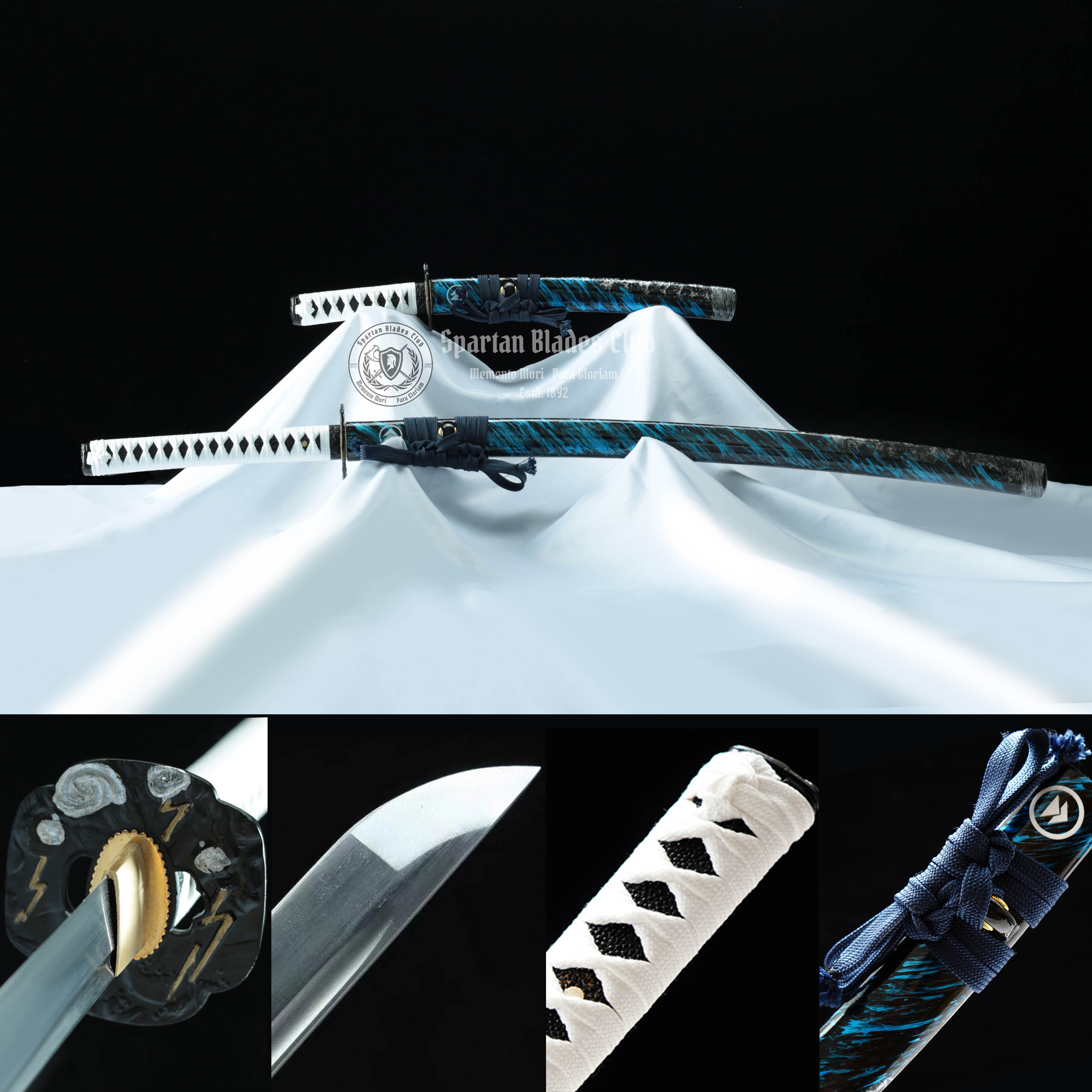 *TK15* Ghost Of Tsushima - Samurai Sword Set - Daisho - 65Mn Spring Steel - Battle Ready - Full Tang - High Performance - S.B.C - Spartan Blades Club - 陳氏劍莊1892