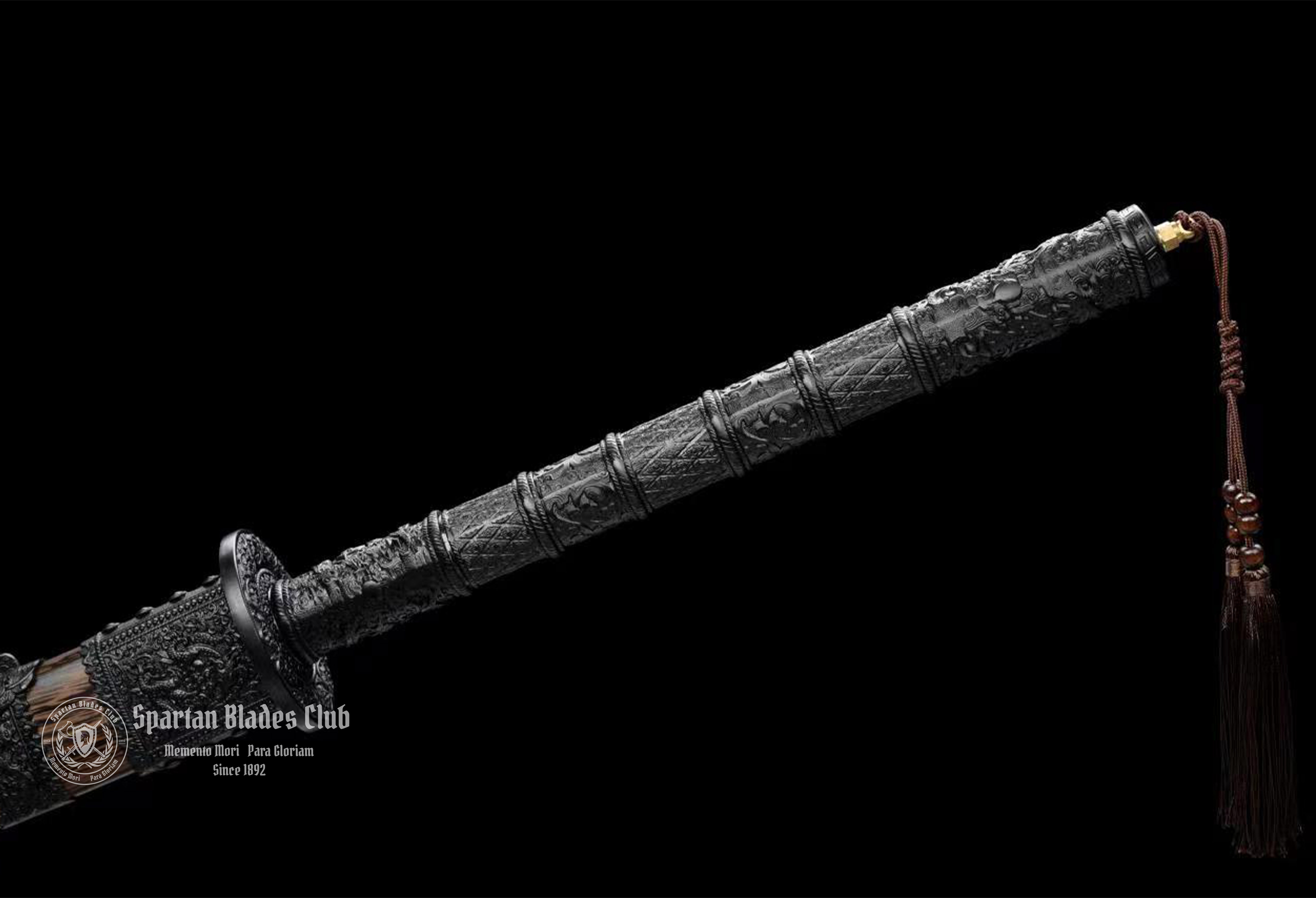 QQ06｜Xuanwen DAO｜Chinese Dao｜Manganese steel｜Black&brown｜Battle-Ready｜Full-tang｜Spartan Blades Club｜CHEN'S SWORDS 1892 - Spartan Blades Club - 陳氏劍莊1892
