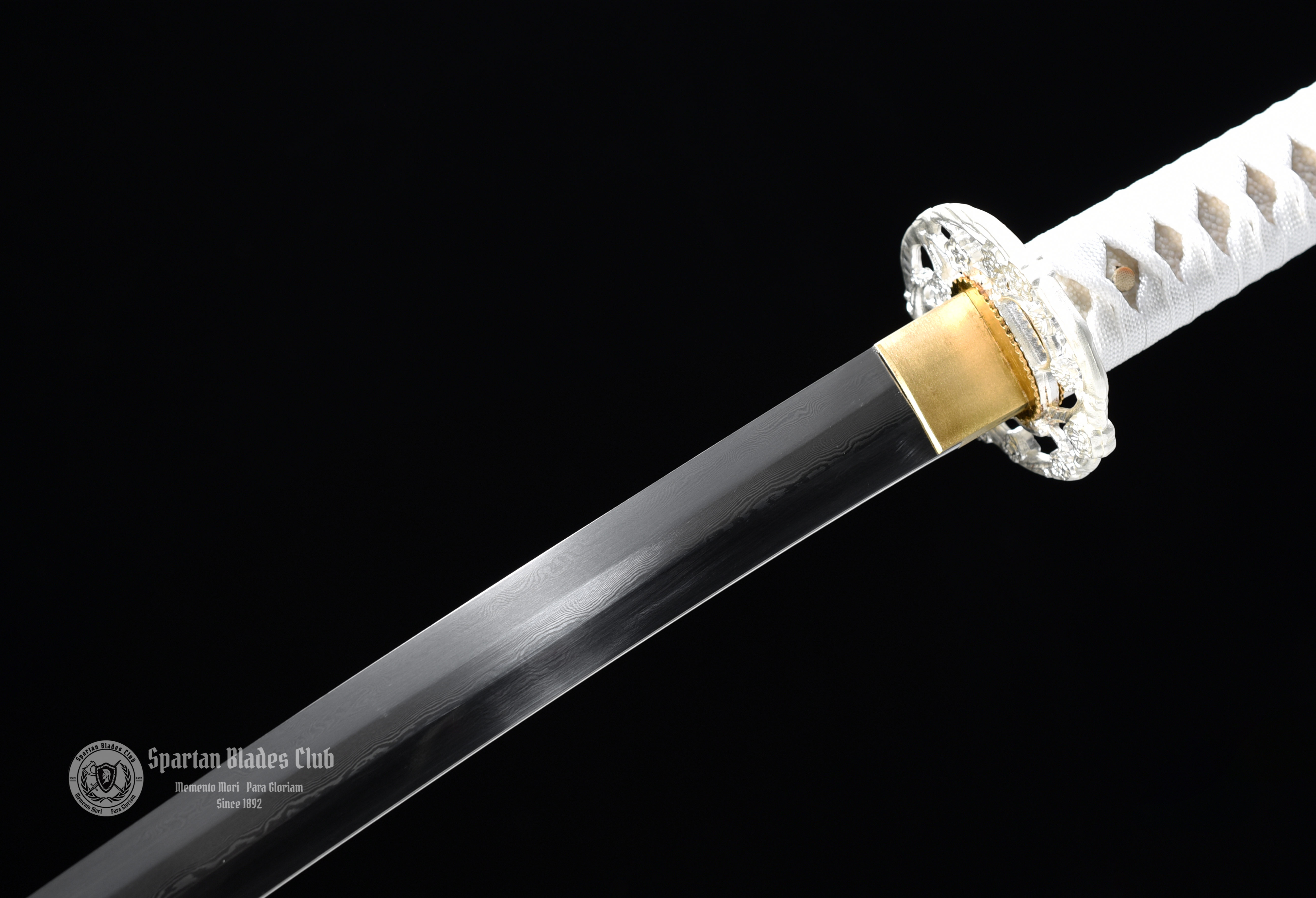 雪影武士 - Storm Shadow Samurai-Katana - Damascus Steel - Hadori Polishing - Full Tang - Battle-Ready - Sakura Blossom Design -Snow White- S.B.C & CHEN'S SWORDS - Spartan Blades Club - 陳氏劍莊1892