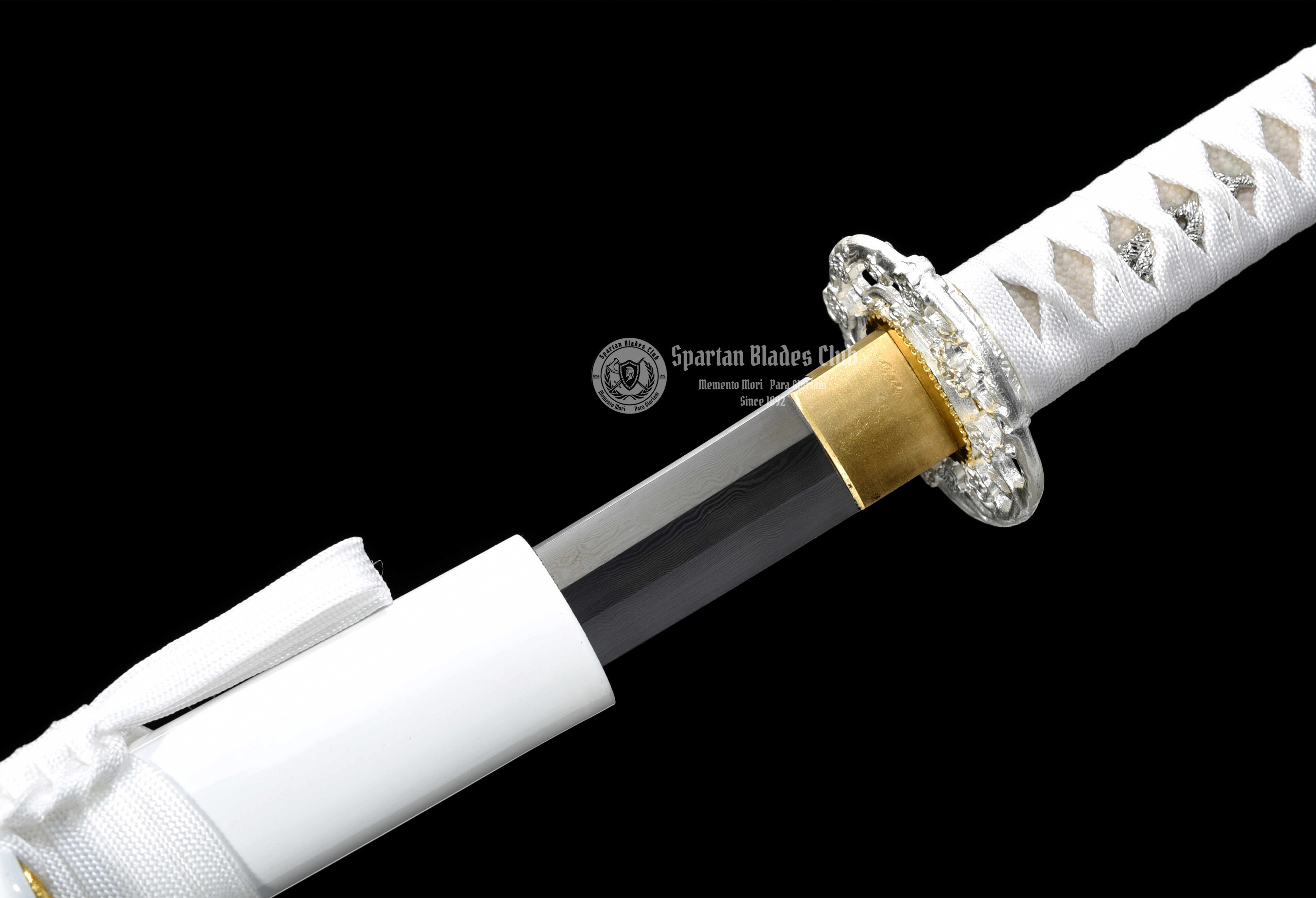 雪影武士 - Storm Shadow Samurai-Katana - Damascus Steel - Hadori Polishing - Full Tang - Battle-Ready - Sakura Blossom Design -Snow White- S.B.C & CHEN'S SWORDS - Spartan Blades Club - 陳氏劍莊1892