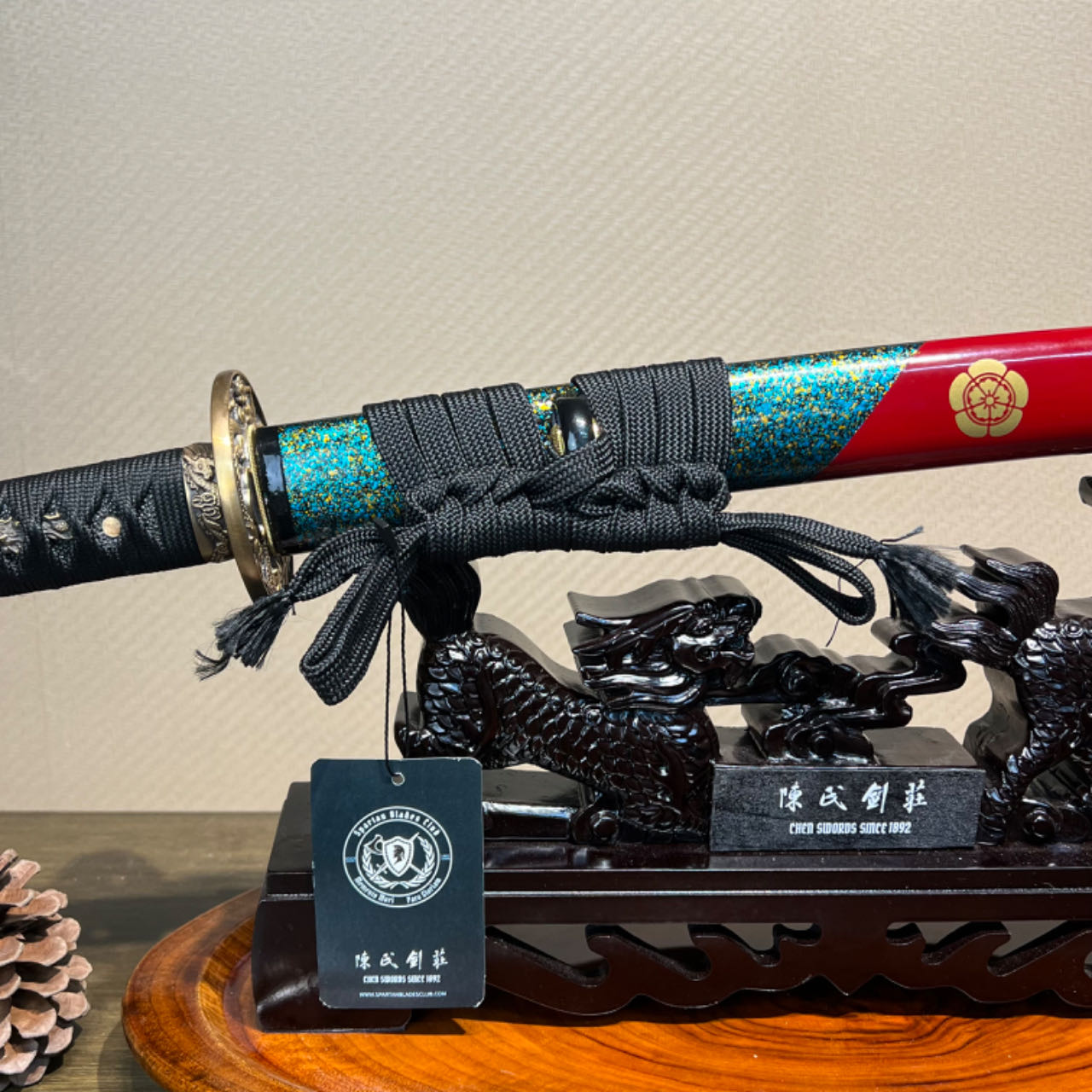 🌟TK67🌟 Sharp Spine of the Dragon (龙脊利刃) Katana - Damascus Steel - Battle Ready - Full Tang - Exquisite Craftsmanship - S.B.C & CHEN'S SWORDS - Spartan Blades Club - 陳氏劍莊1892