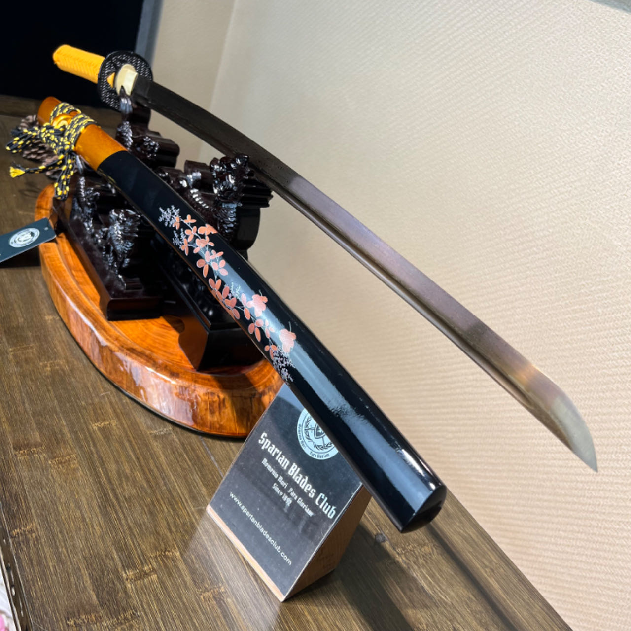 🌟TK64🌟Golden Light Slasher(金光斩)Katana - Golden Damascus Steel - Battle Ready - Full Tang - Exquisite Craftsmanship - S.B.C & CHEN'S SWORDS - Spartan Blades Club
